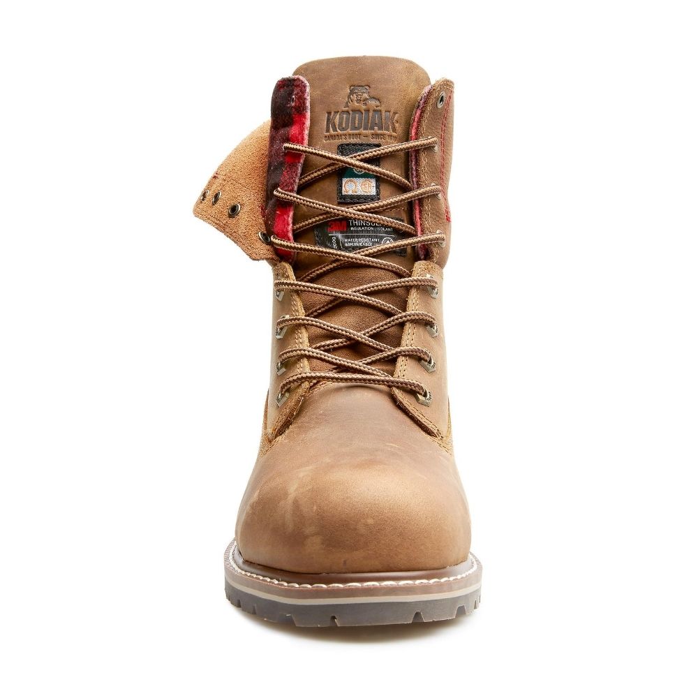 Kodiak Bralorne Women's Size 8 Composite Toe Leather Work Boots - Safety Shoes for Construction & Outdoor Work (Tan, KD0A4NM1BRN) - Perfect for Job Sites, Hiking & Heavy Duty Use