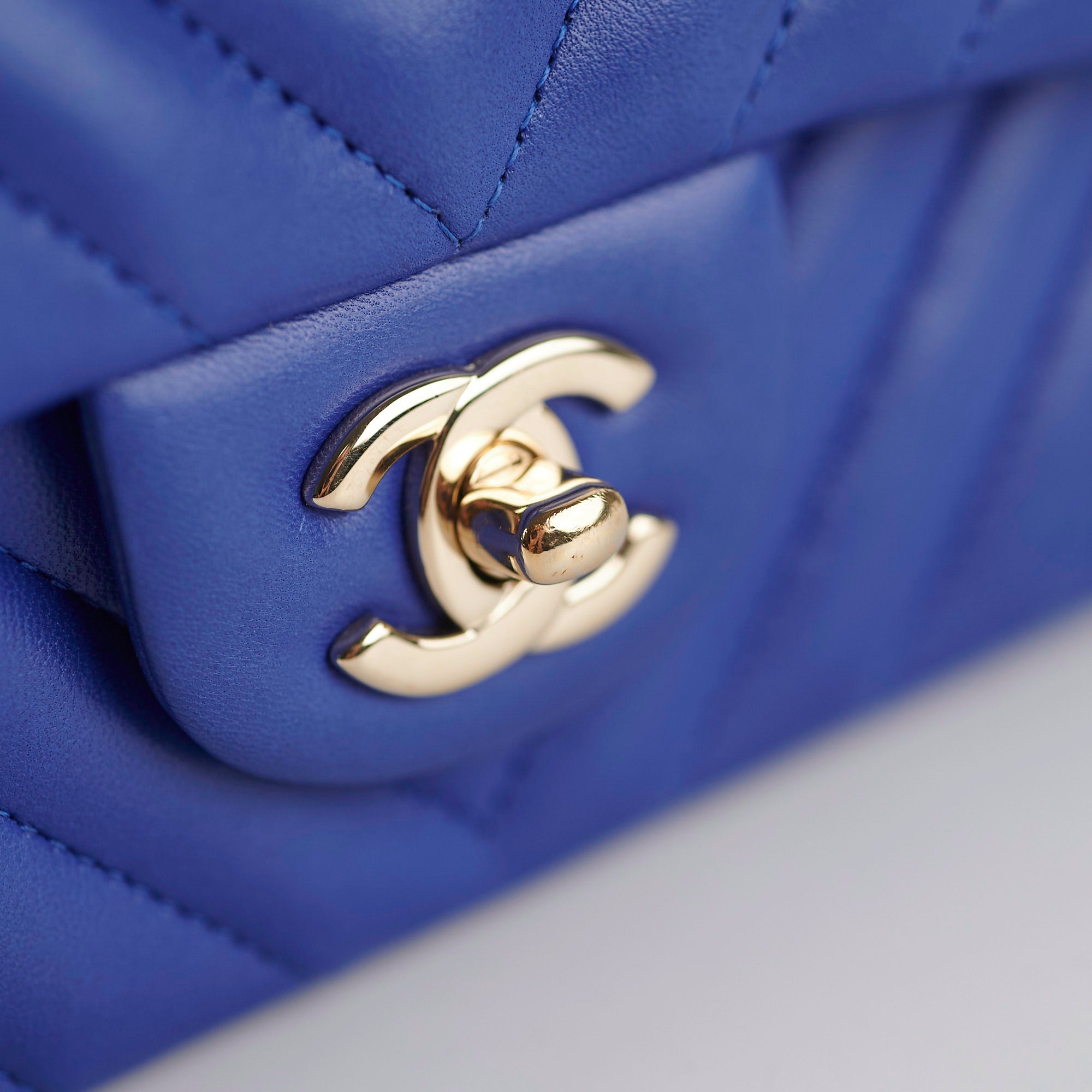 Chanel Mini Rectangular Chevron Blue Leather Crossbody Bag - Luxury Designer Handbag for Women, Perfect for Parties, Dates & Everyday Use