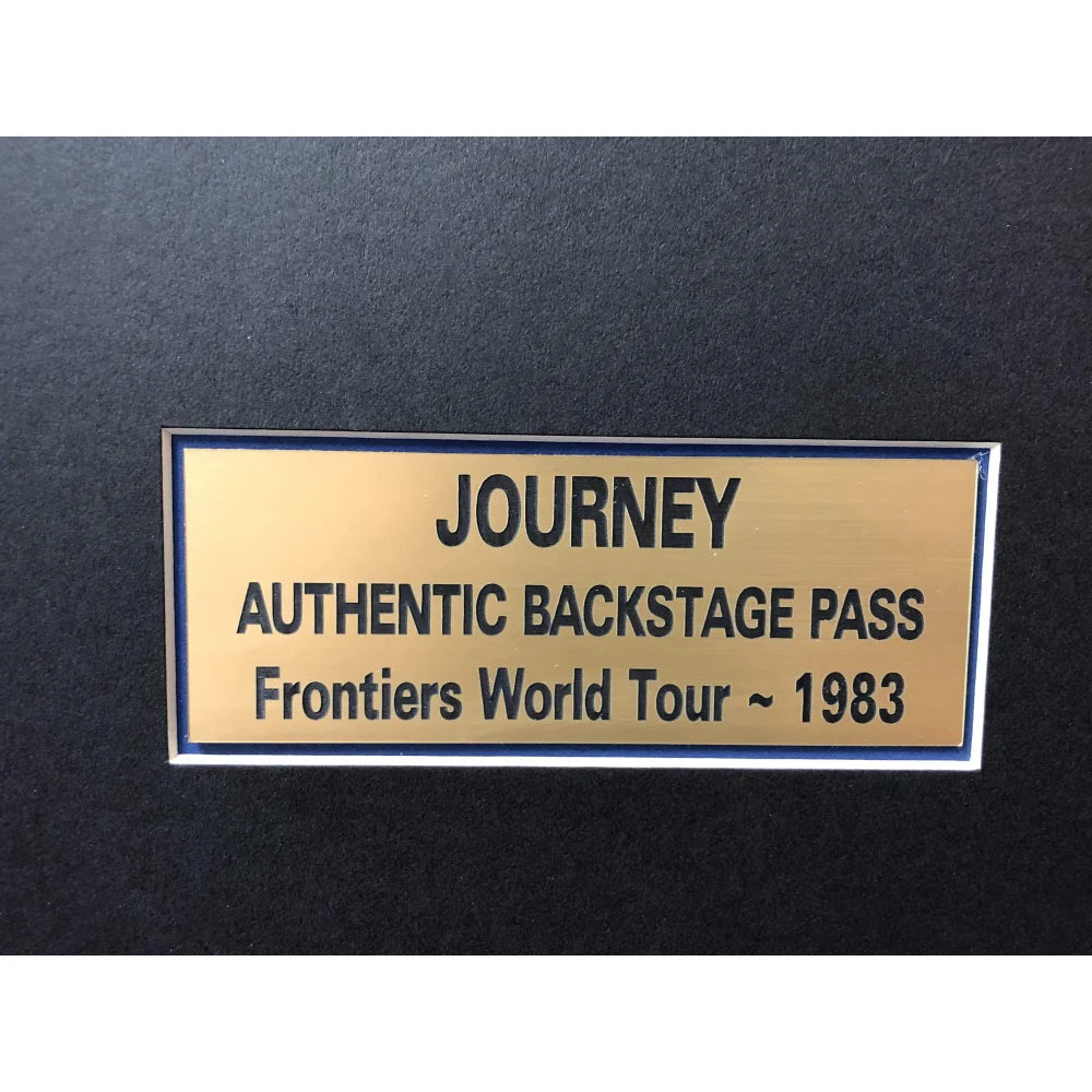 Journey Band Signed 8x10 Photo Framed with JSA COA & Tour Pass - Neal Schon, Ross Valory - Perfect for Music Memorabilia Collectors & Rock Fans Display