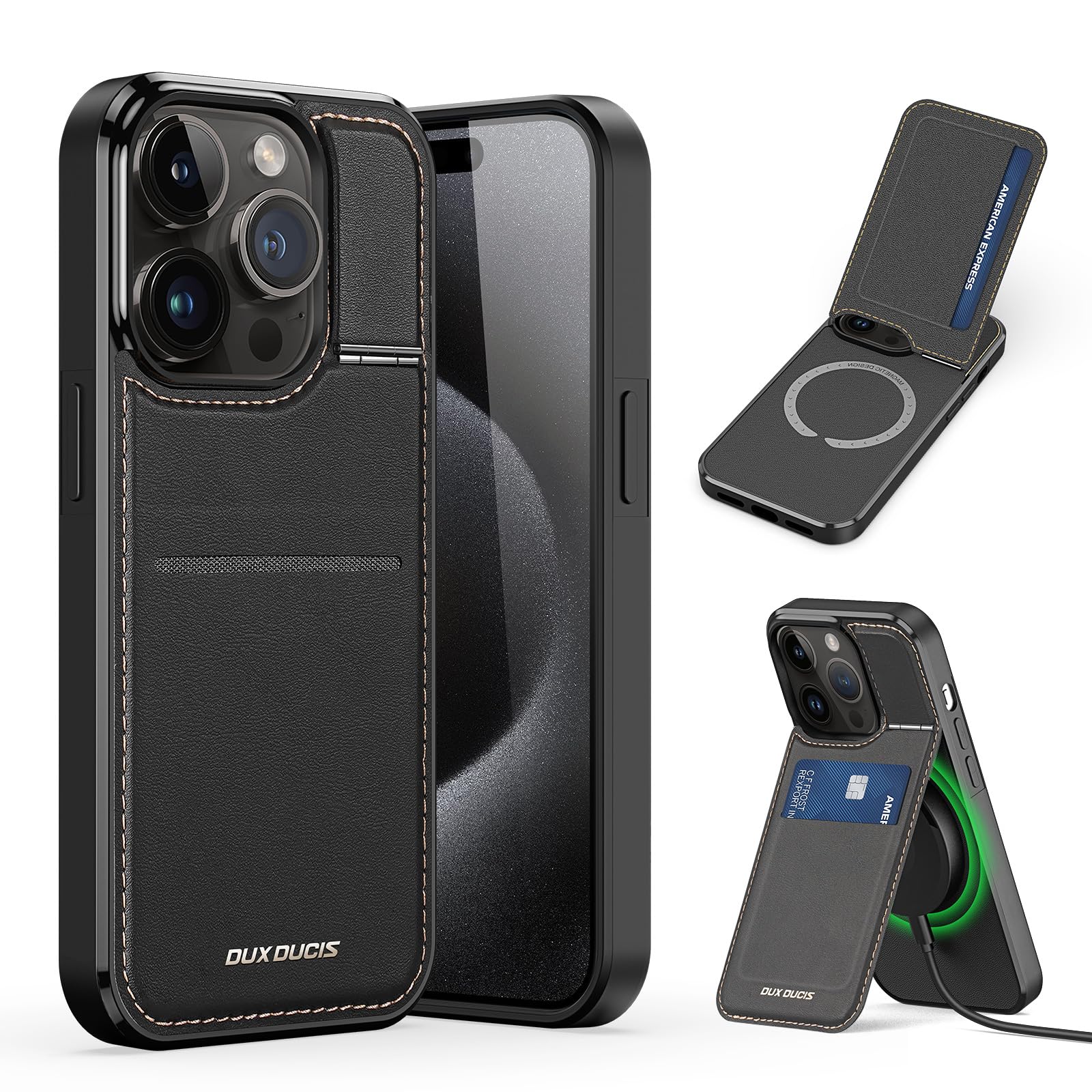 DUX DUCIS Leather iPhone 15 Pro Max Case (6.7
