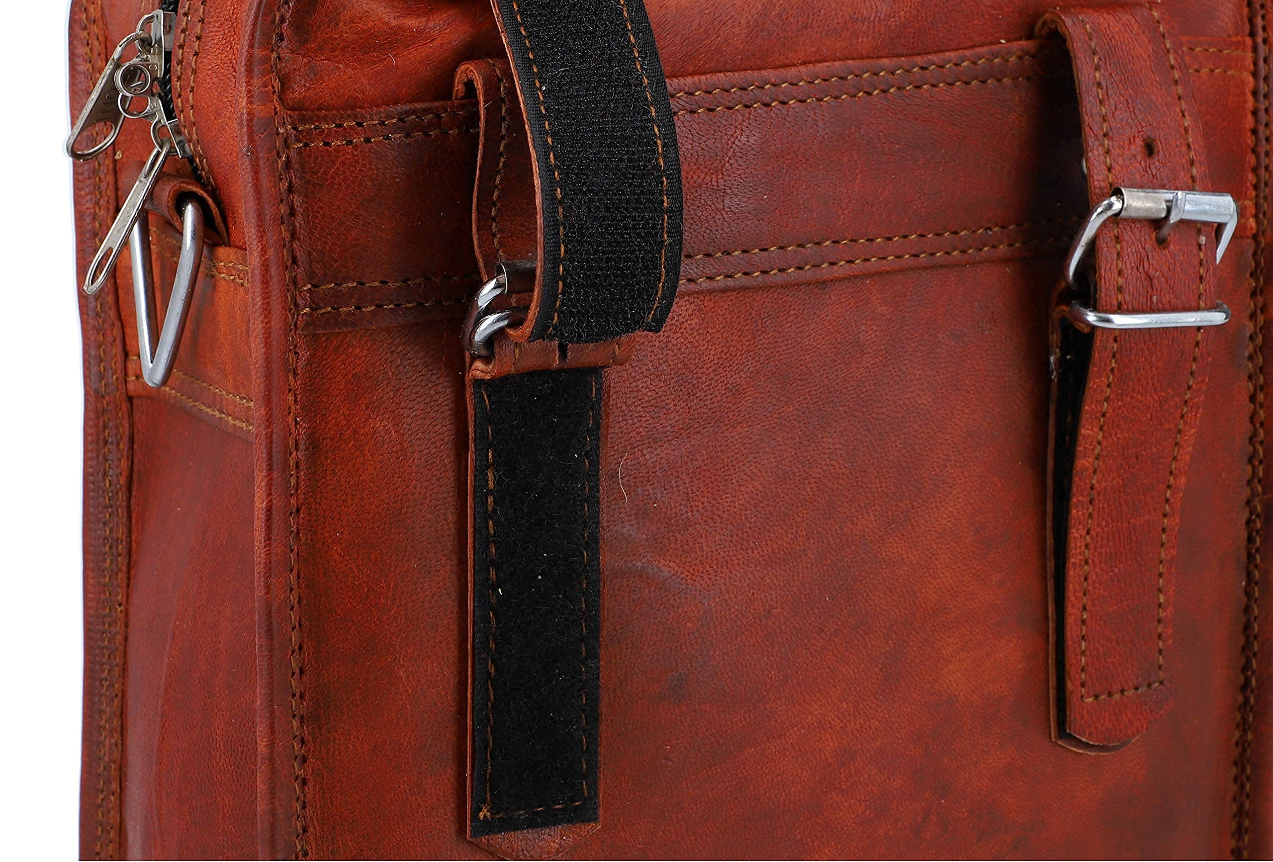 Vintage Brown Leather Bike Handlebar Bag - Gusti Dietrich T. Crossbody Shoulder Bag for Cycling, Commuting & Outdoor Adventures