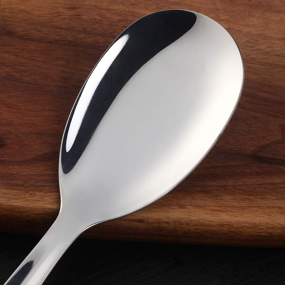 6-Piece Stainless Steel Titanium Plated Salad Serving Set - Mirror Polished Heavy Duty Salad Spoons (10.3 Inches/26.2cm) for Home, Kitchen & Restaurant Use | Perfect for Dinner Parties, Buffets & Catering Events