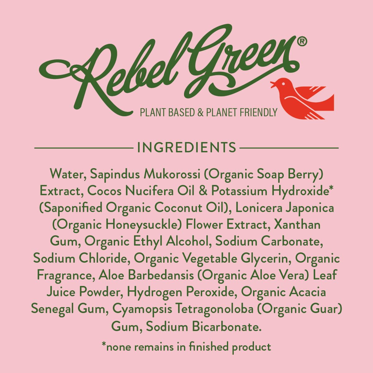 Rebel Green Organic Laundry Detergent - Eco-Friendly Liquid Laundry Soap with Dispenser Cup - Hypoallergenic & Gentle for Sensitive Skin - Fresh Pink Lilac Scent - 64 Loads per Bottle (2-Pack) - Perfect for Baby Clothes, Delicates & Everyday Laundry