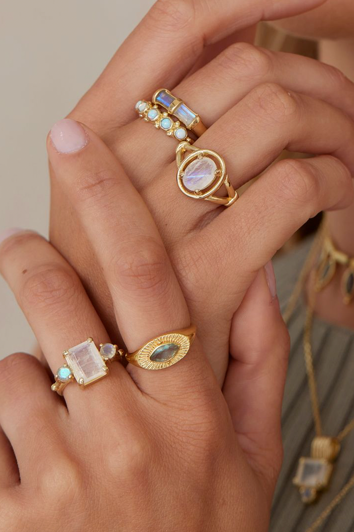 Moonstone Gold Ring for Women - Elegant & Dainty Jewelry for Everyday Wear, Gift Giving & Special Occasions