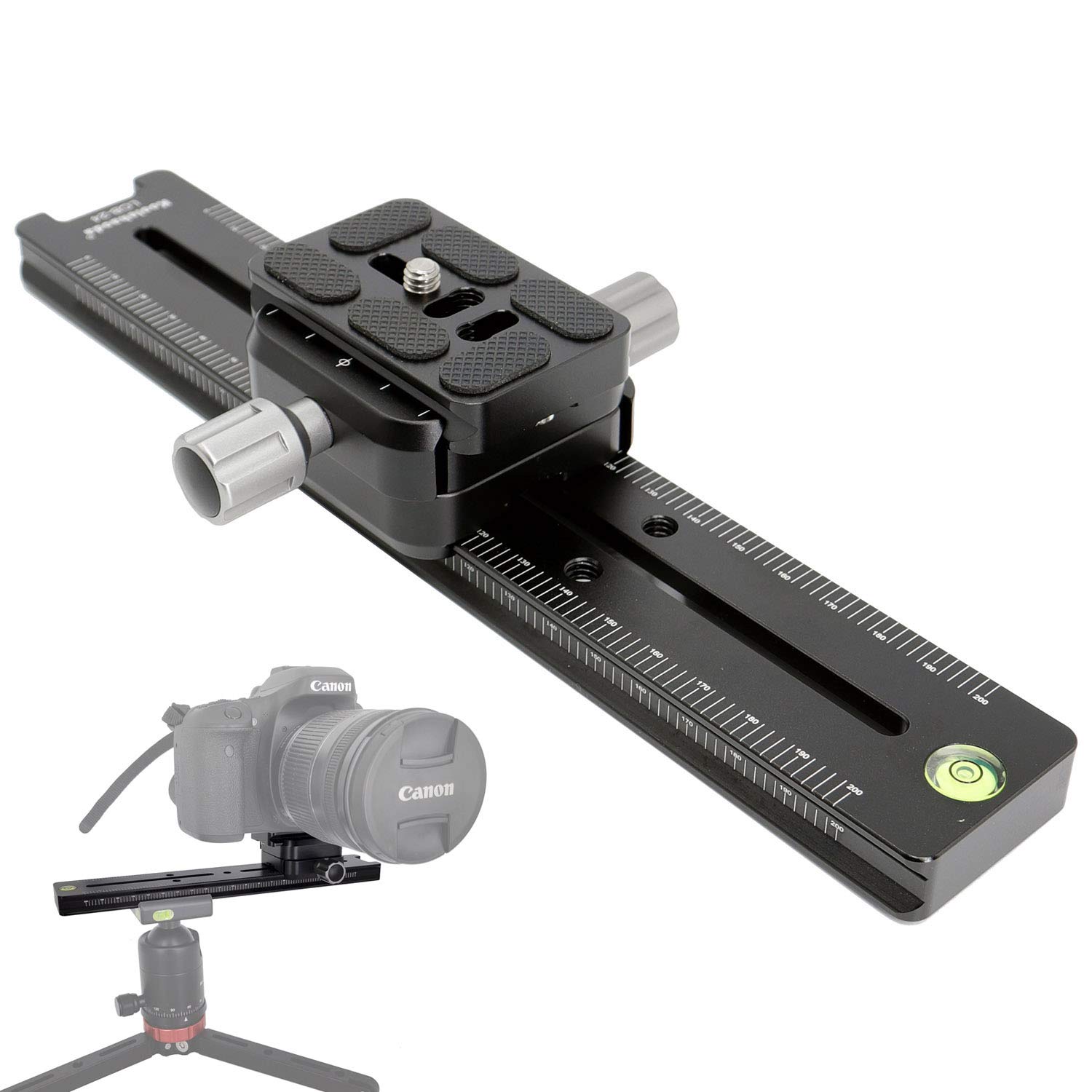 Koolehaoda 240mm Quick Release Plate Clamp Adapter Rail Nodal Slide Bracket - Arca Swiss Compatible for DSLR Camera Tripod Ballhead | Perfect for Panoramic Photography, Time-Lapse & Vlogging