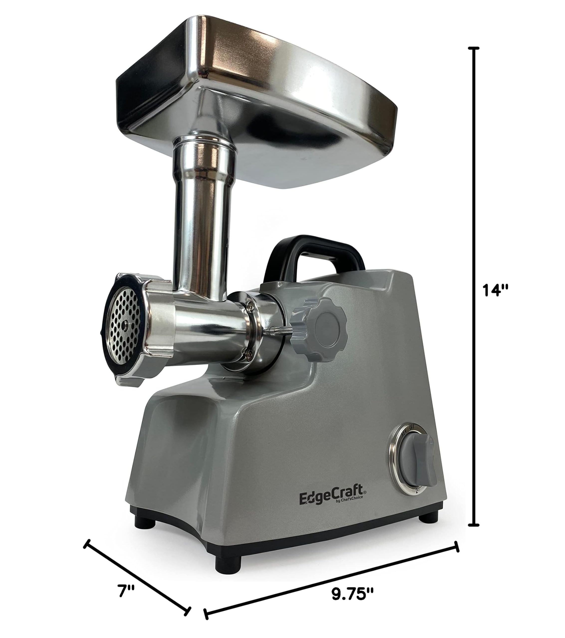 400-Watt Professional Meat Grinder with Reverse Function - 3 Grinding Plates & Sausage Stuffer Kit - Heavy Duty Electric Food Processor for Home Kitchen, BBQ, and Sausage Making