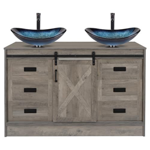 Blue Boat Glass Sink