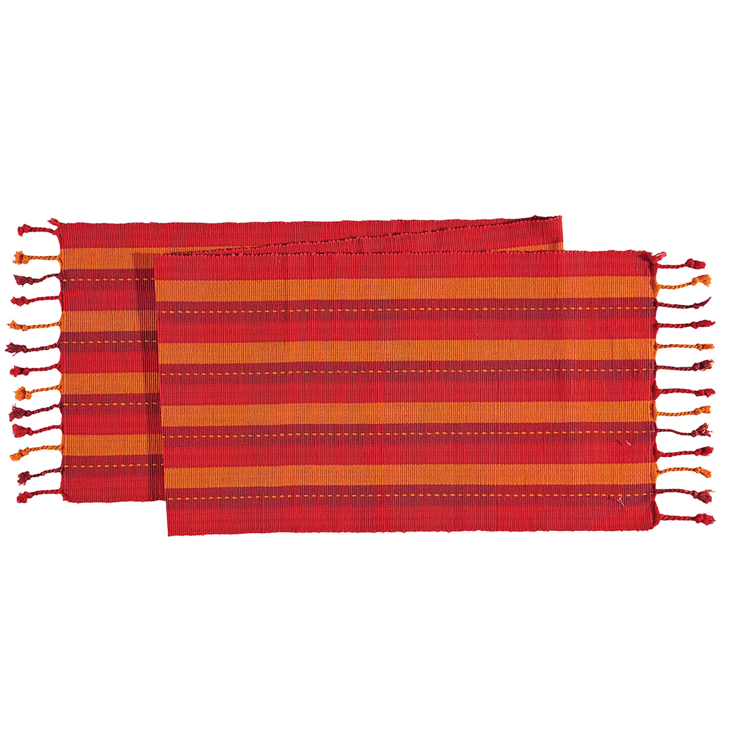 C&F Home Ribbed Fiesta Table Runner - 100% Cotton, Machine Washable, Orange - Perfect for Dining Tables, Kitchen Islands & Holiday Decorations