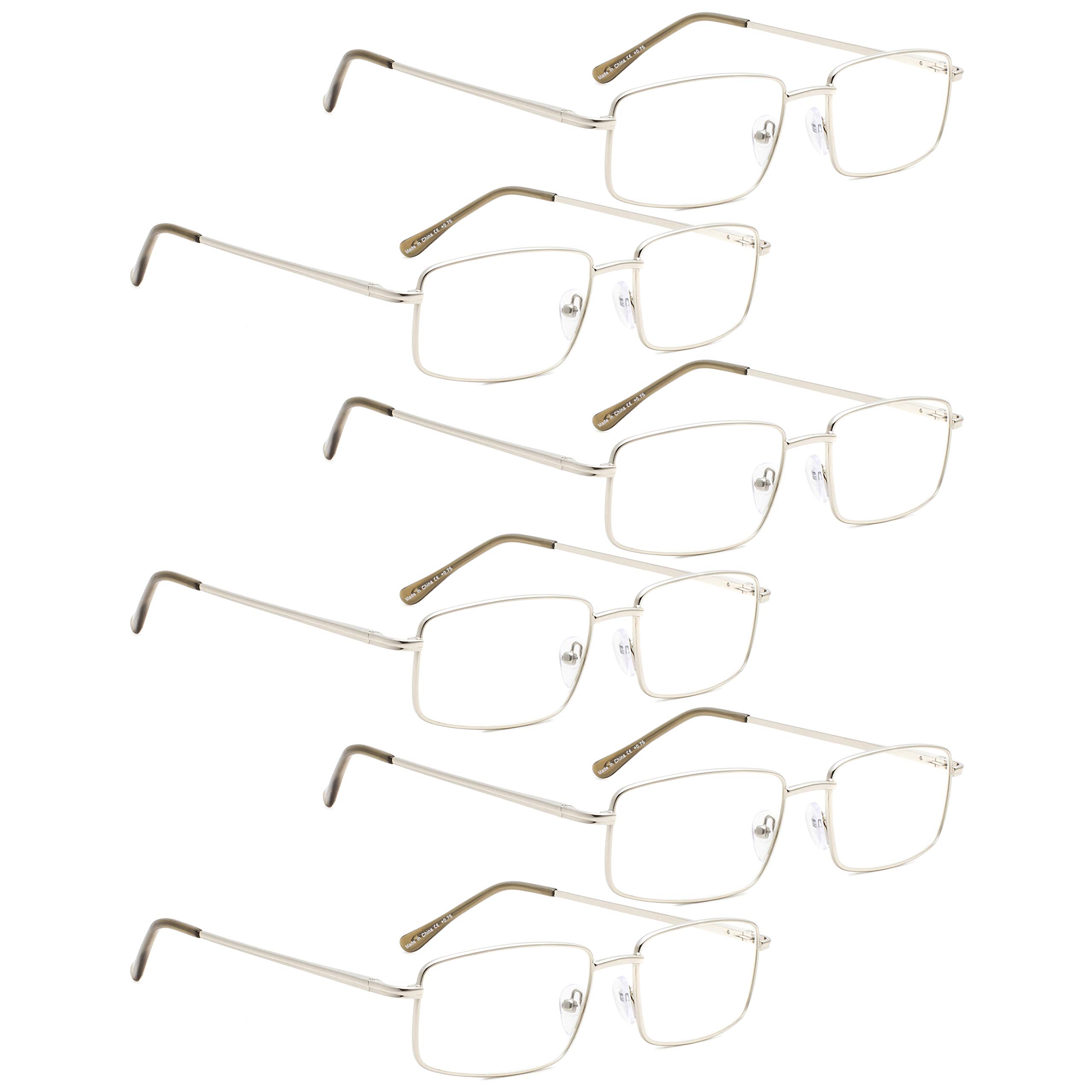 Premium LUR Reading Glasses 3-Pack - Durable Metal Frame Readers for Men & Women - Perfect for Reading, Office Work & Daily Use