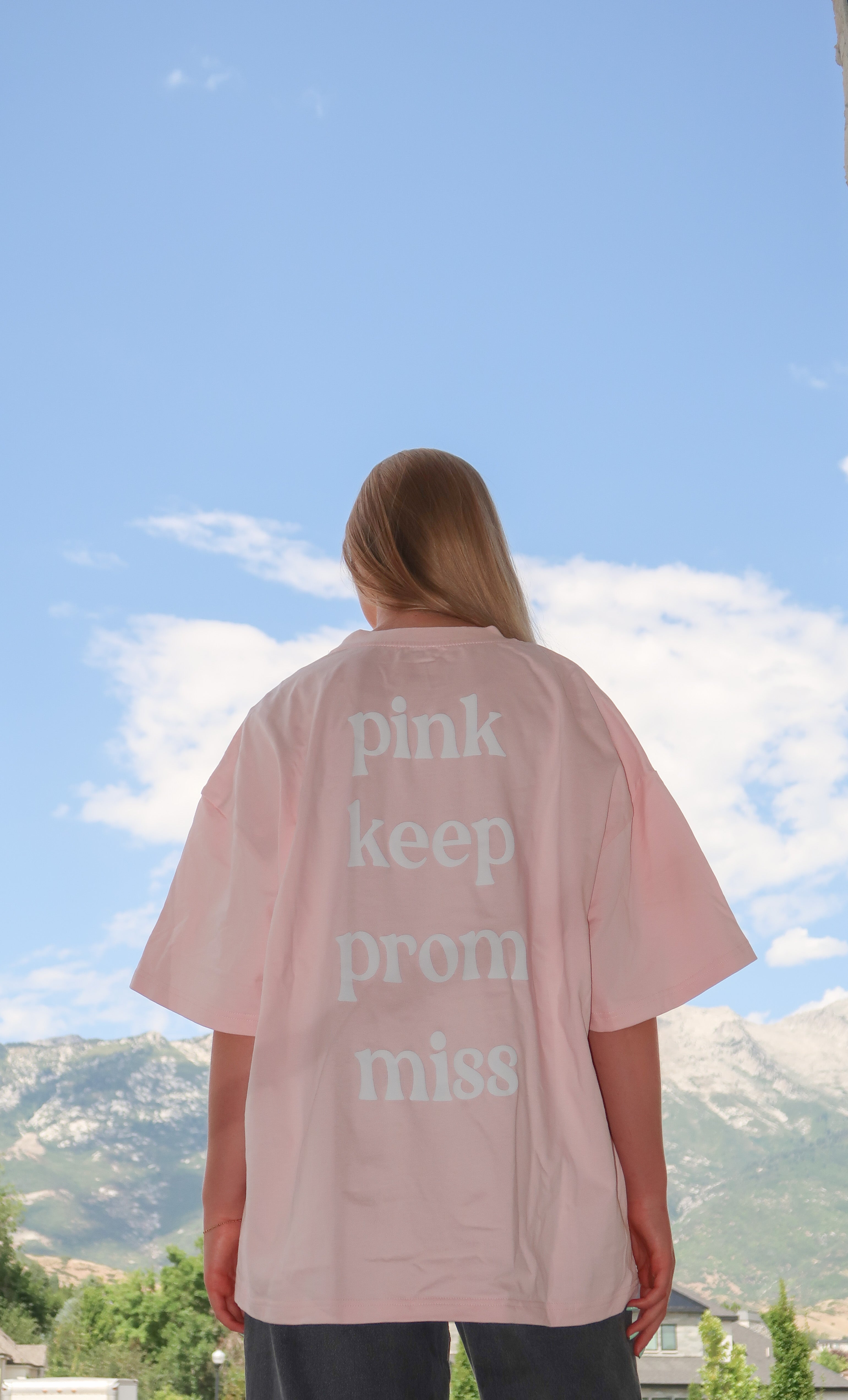Pink Oversized T-Shirt for Women - Soft Cotton Prom Miss Tee - Casual Wear & Loungewear