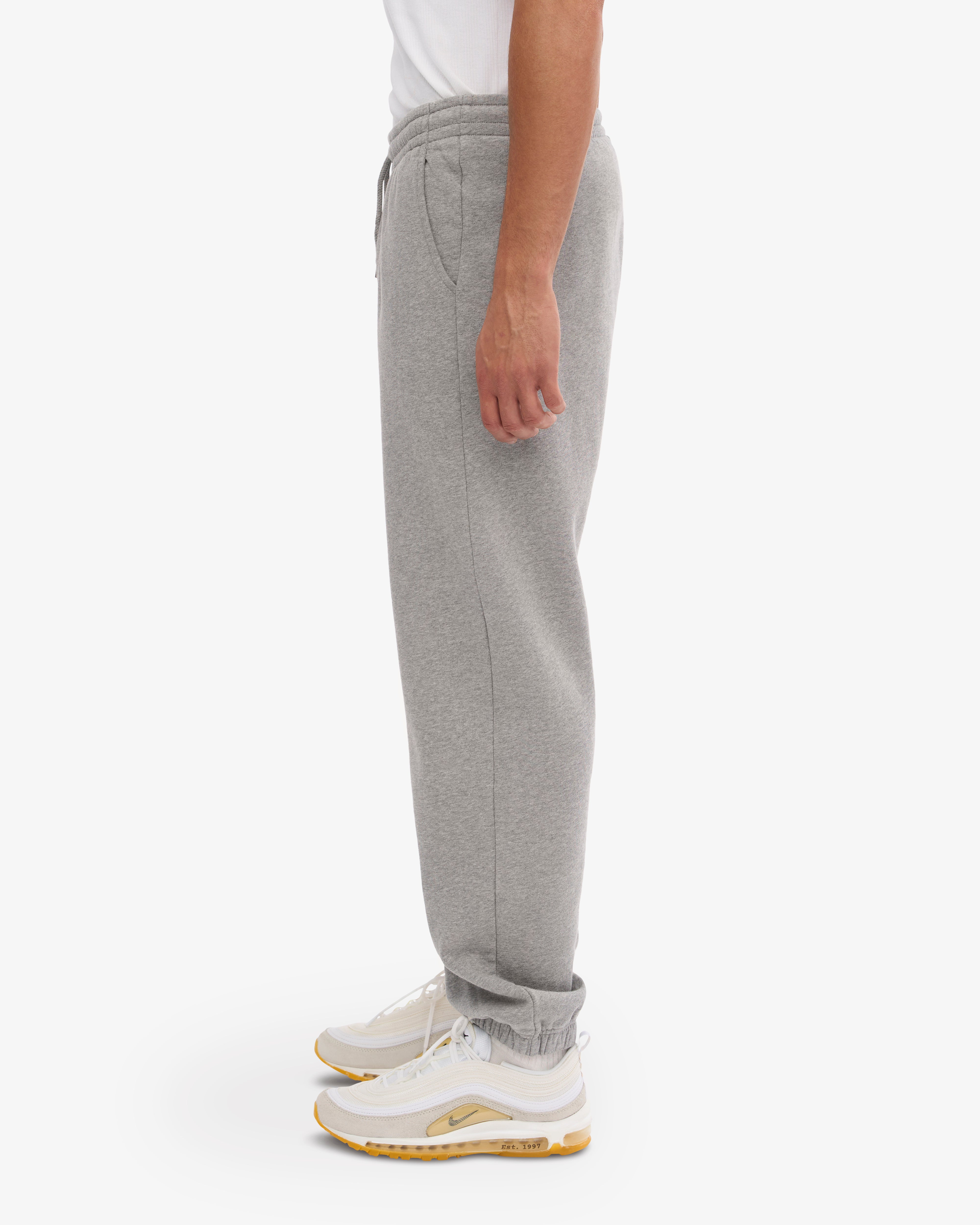 Premium Organic Cotton Sweatpants for Women & Men - Heather Grey - Eco-Friendly Lounge Pants for Yoga, Gym & Casual Wear