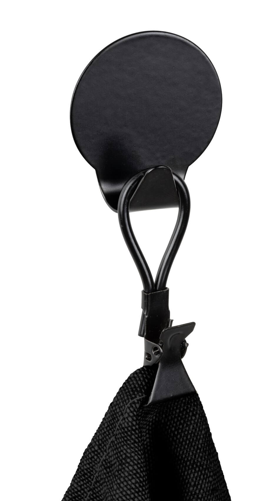 Turbo Lock Round Hooks 2 Pack - Matte Black Heavy Duty Wall Hooks for Hanging Coats, Hats, Bags & Home Organization