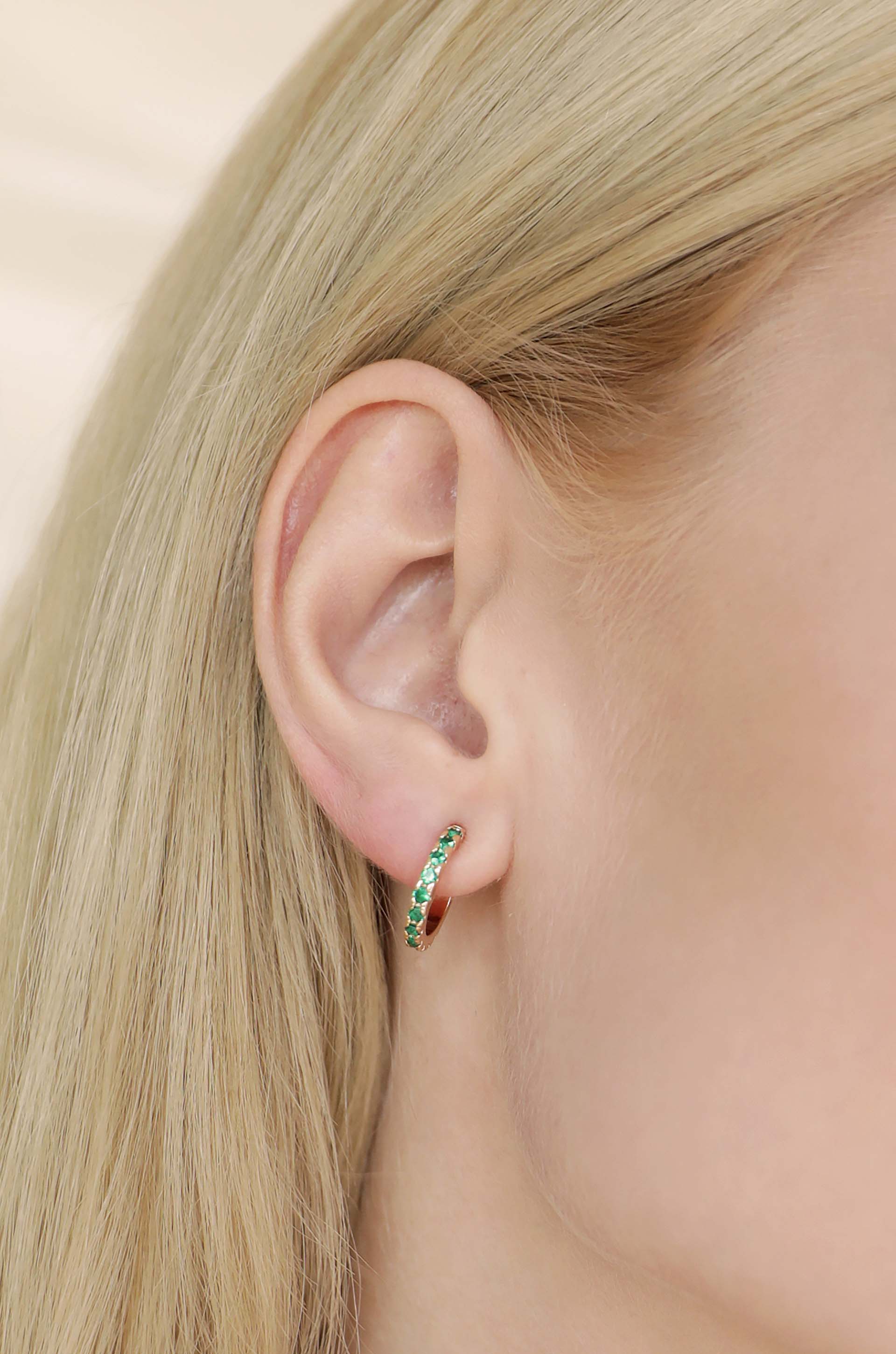 Vibrant Crystal Huggie Earrings for Women - Trendy & Comfortable Hoop Earrings for Everyday Wear, Parties & Gifts