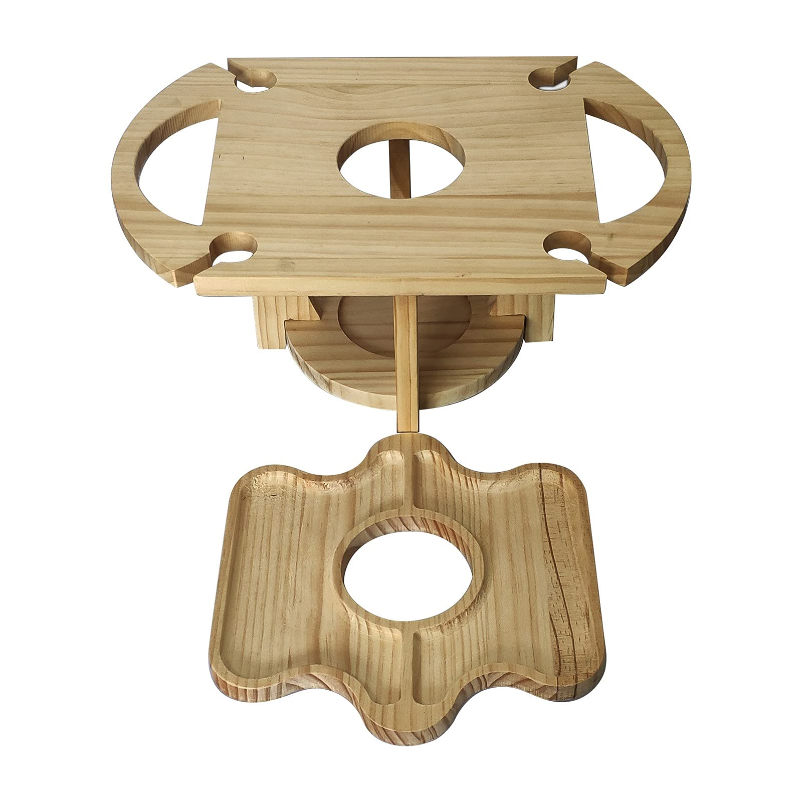 Portable Folding Wine & Fruit Table - Outdoor Water Bottle Holder, Kitchen Dining Bar Rack | Perfect for Picnics, Camping & Home Entertaining