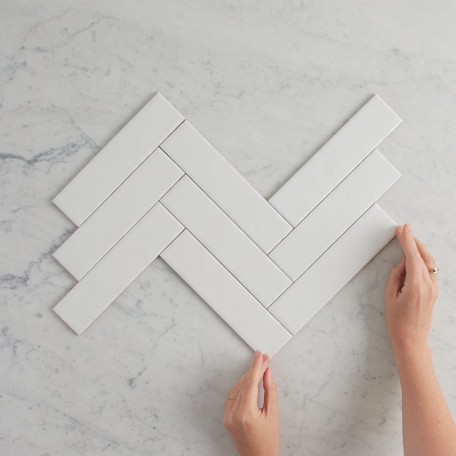 Newport Matte Mini Subway White Tile - Premium Ceramic Wall & Backsplash Tiles for Kitchen, Bathroom & Shower Renovation