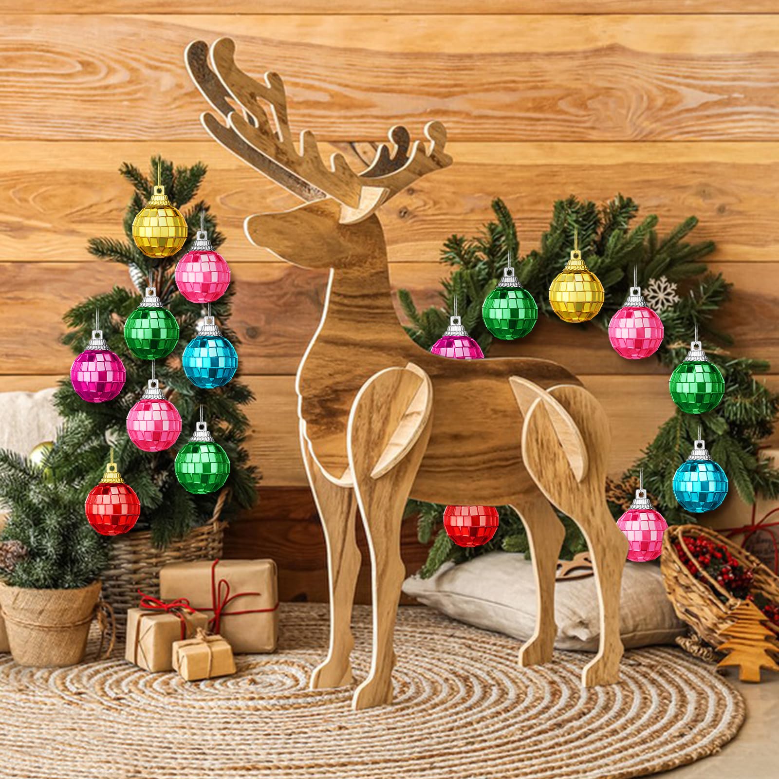 30 Pcs Mini Disco Balls - 1.18 Inch Rainbow Mirror Christmas Ornaments for Xmas Tree, Wedding, Birthday Party Decorations - Perfect for Holiday Decor, Dance Parties & Home Celebration