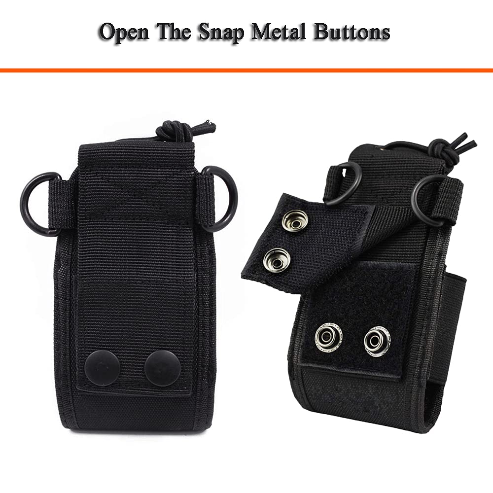 Universal Walkie Talkie Holder - Nylon Two Way Radio Holster Pouch for Kenwood, Yaesu, Icom, Motorola, Baofeng UV5R/UV82, TYT, HYT 888S, Retevis H777 - Durable MSC-20C Radio Case for Outdoor, Hiking, Security & Emergency Use