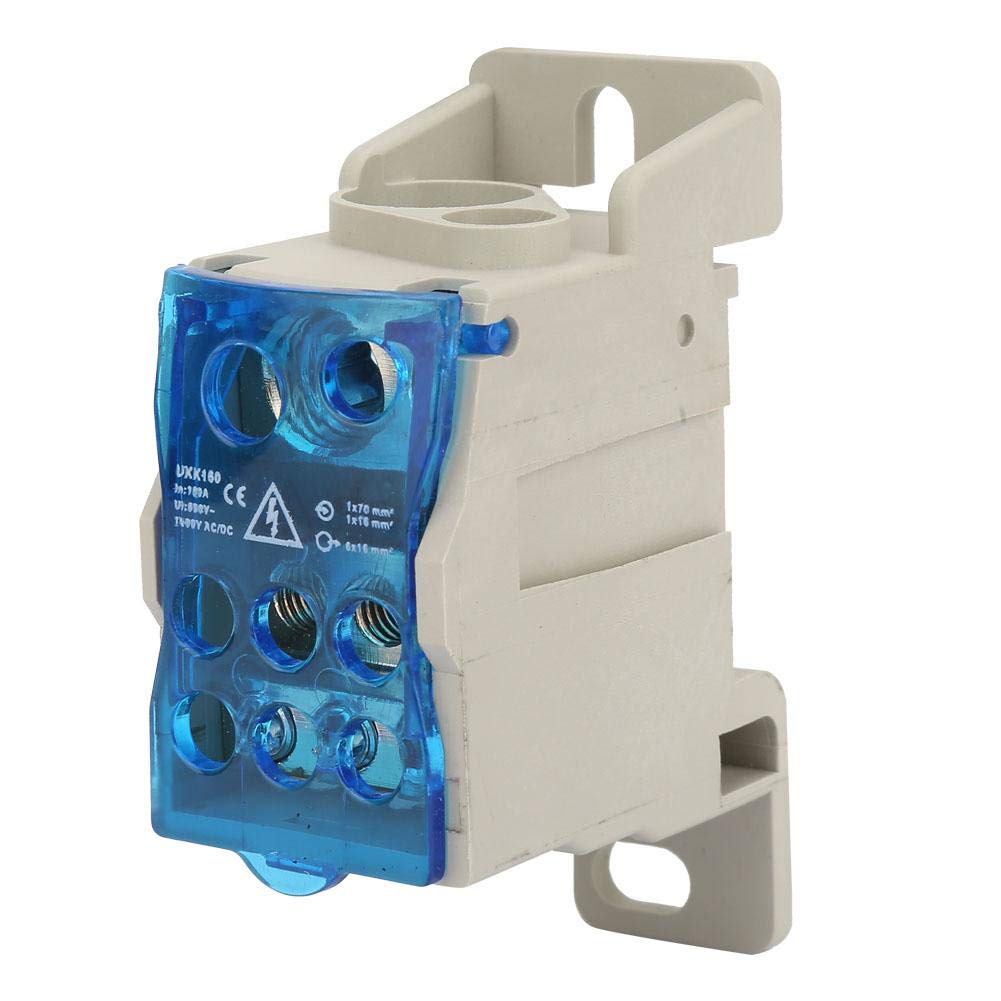 Din Rail Terminal Block Distribution Box - Universal Electric Wire Connector & Power Junction Box for Industrial Control Panels & Electrical Cabinets | Perfect for Wiring, Circuit Protection & Power Distribution