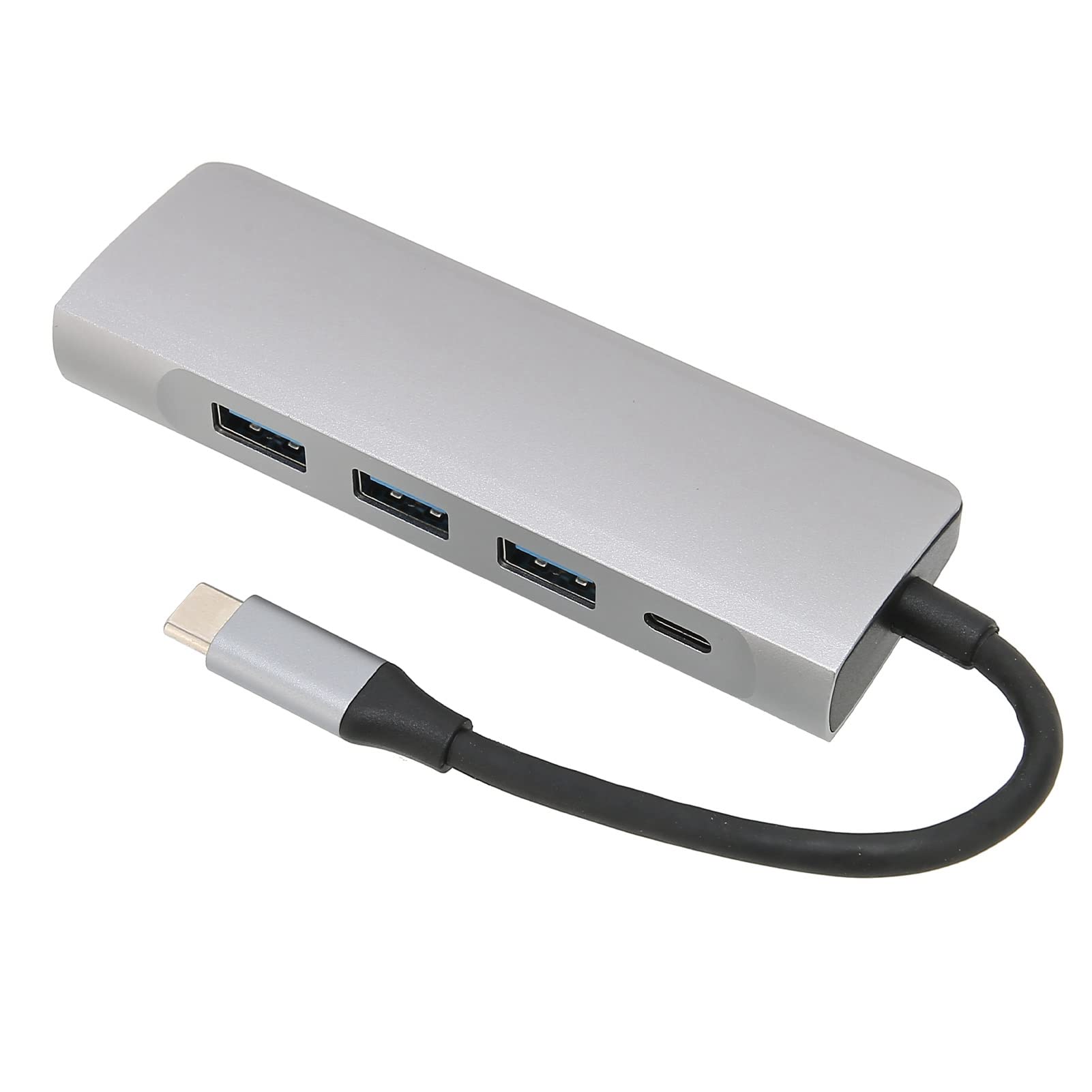 Rosvola 5-in-1 USB C Hub with Smart Chip - 5Gbps High-Speed Data Transfer, Heat Dissipation - Compatible with Projectors, Smartphones, Laptops & Tablets for Home Office, Online Meetings & Multimedia Presentations