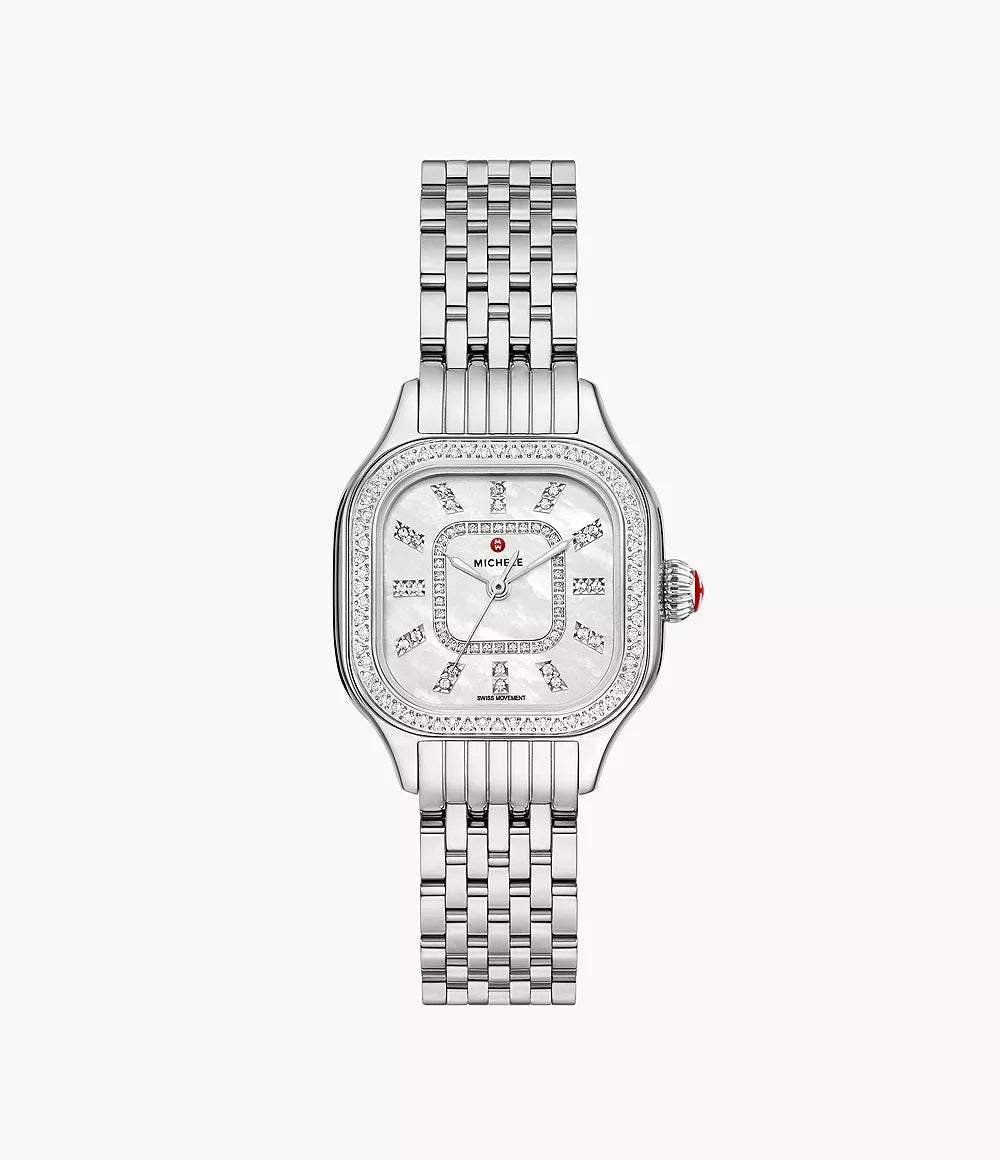 Meggie Diamond Stainless Steel Watch for Women - Luxury Waterproof Analog Wristwatch - Perfect for Business, Party & Everyday Wear