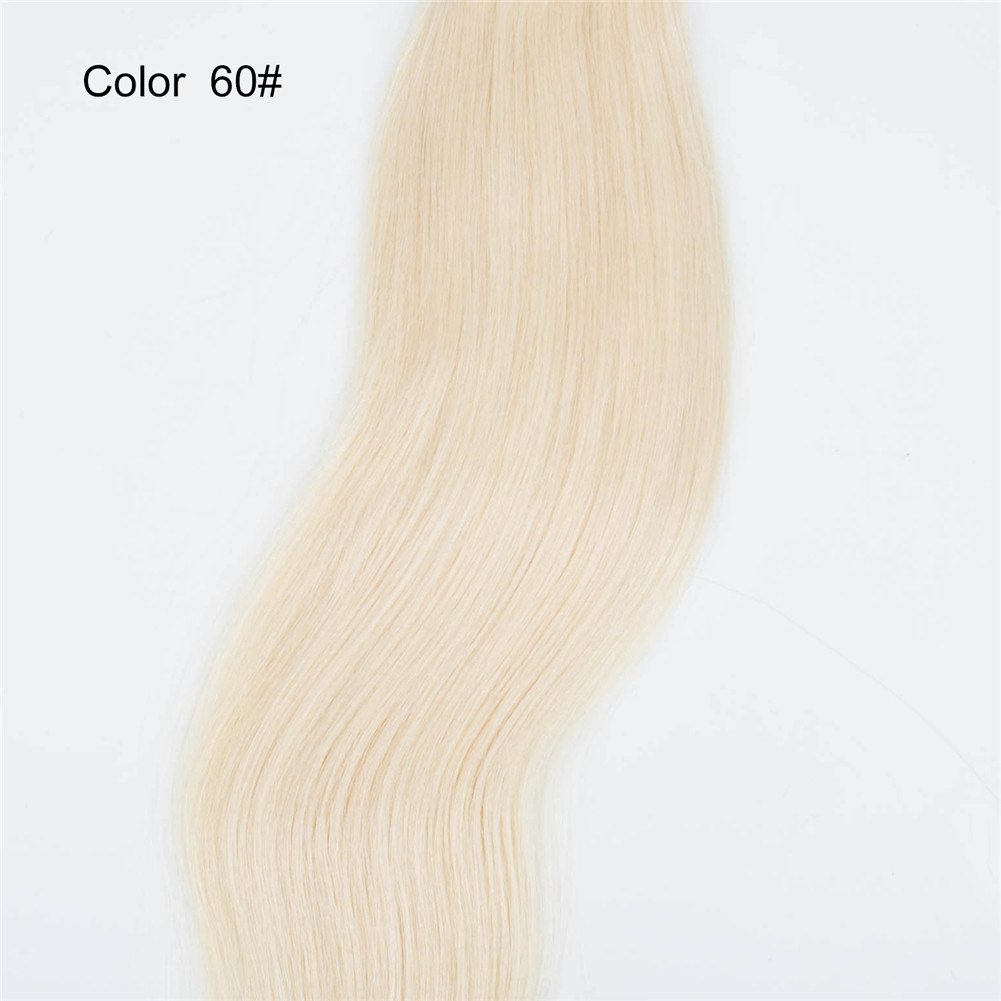 RemeeHi 3/4 Half Wig - 100% Indian Remy Human Hair Silky Straight Weft Cap - 22