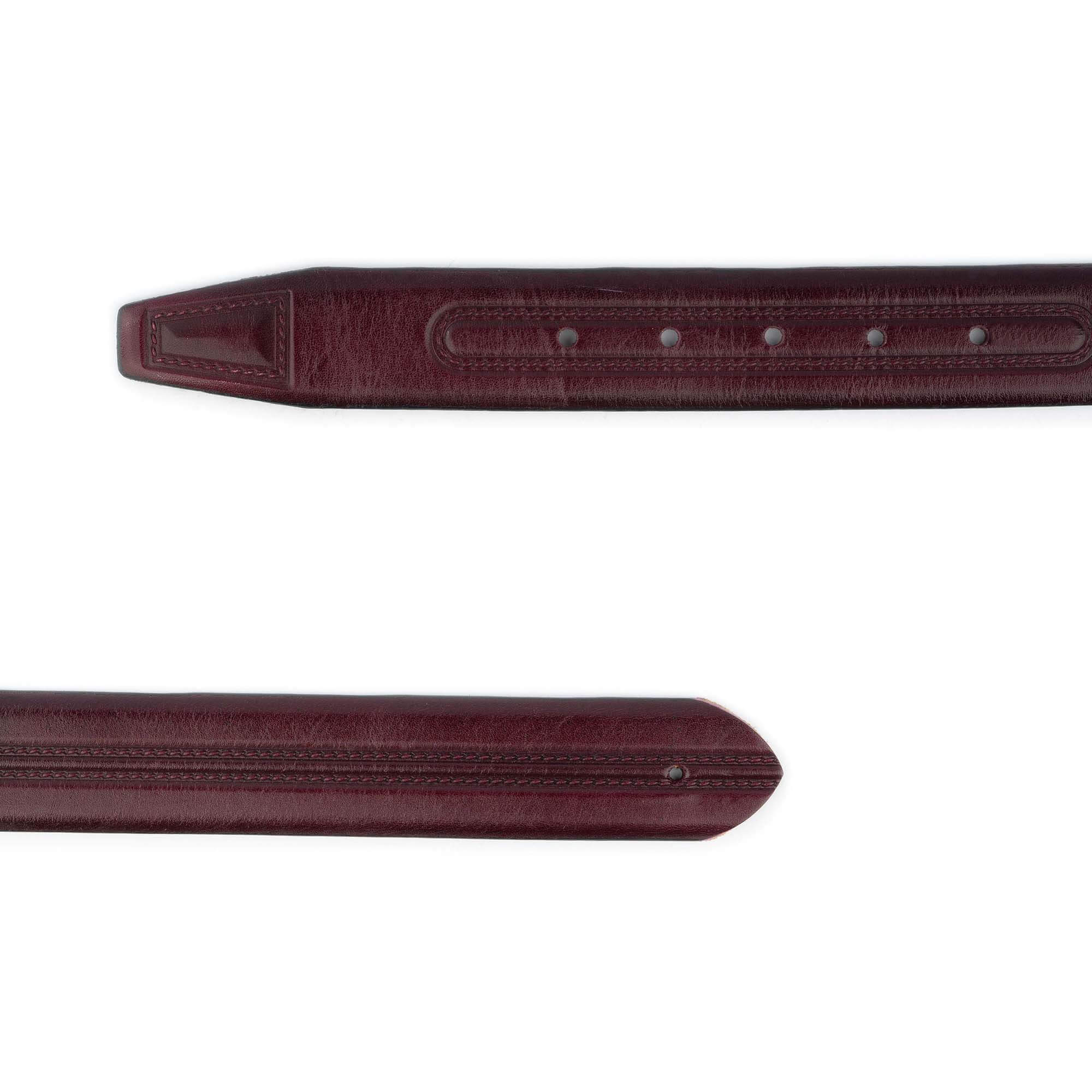 Luxury Burgundy Leather Belt Straps for Ferragamo Buckles - Elegant Designer Replacement Belts for Men & Women | Perfect for Office, Formal Events & Fashion Accessories