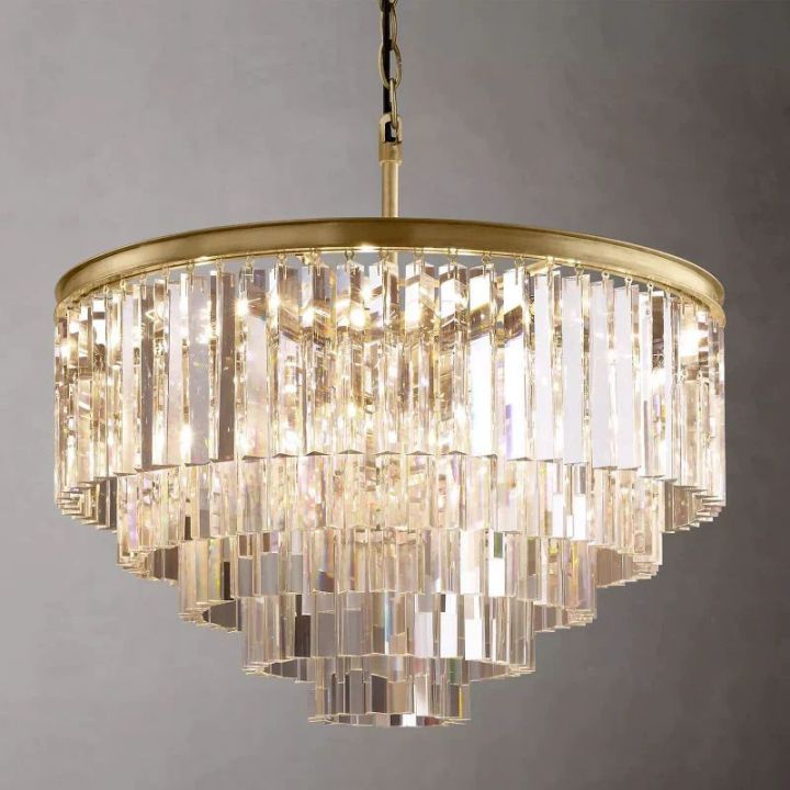 1920s Art Deco Round Chandelier 32
