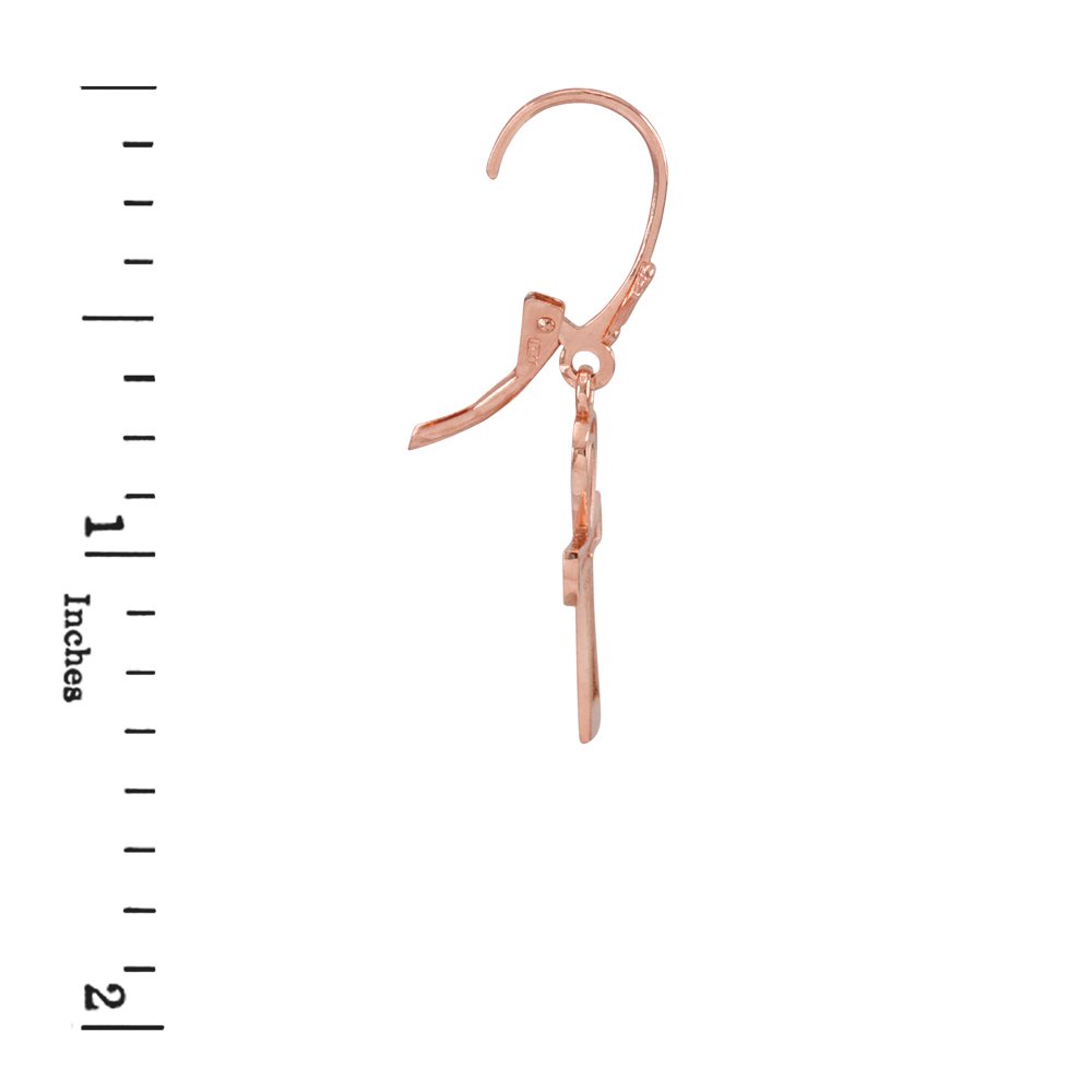14K Yellow, White, or Rose Gold Egyptian Ankh Cross Dangle Earrings for Women & Girls - Elegant Jewelry Gift for Birthday, Anniversary & Special Occasions