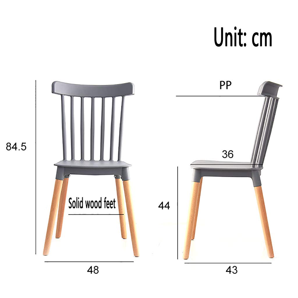 Nordic Windsor Chair - Modern Dining Chair with PP Seat & Oak Legs, Ergonomic Design for Restaurant, Office, Counter or Home Use - Perfect for Kitchen, Dining Room, Cafe and Workspace