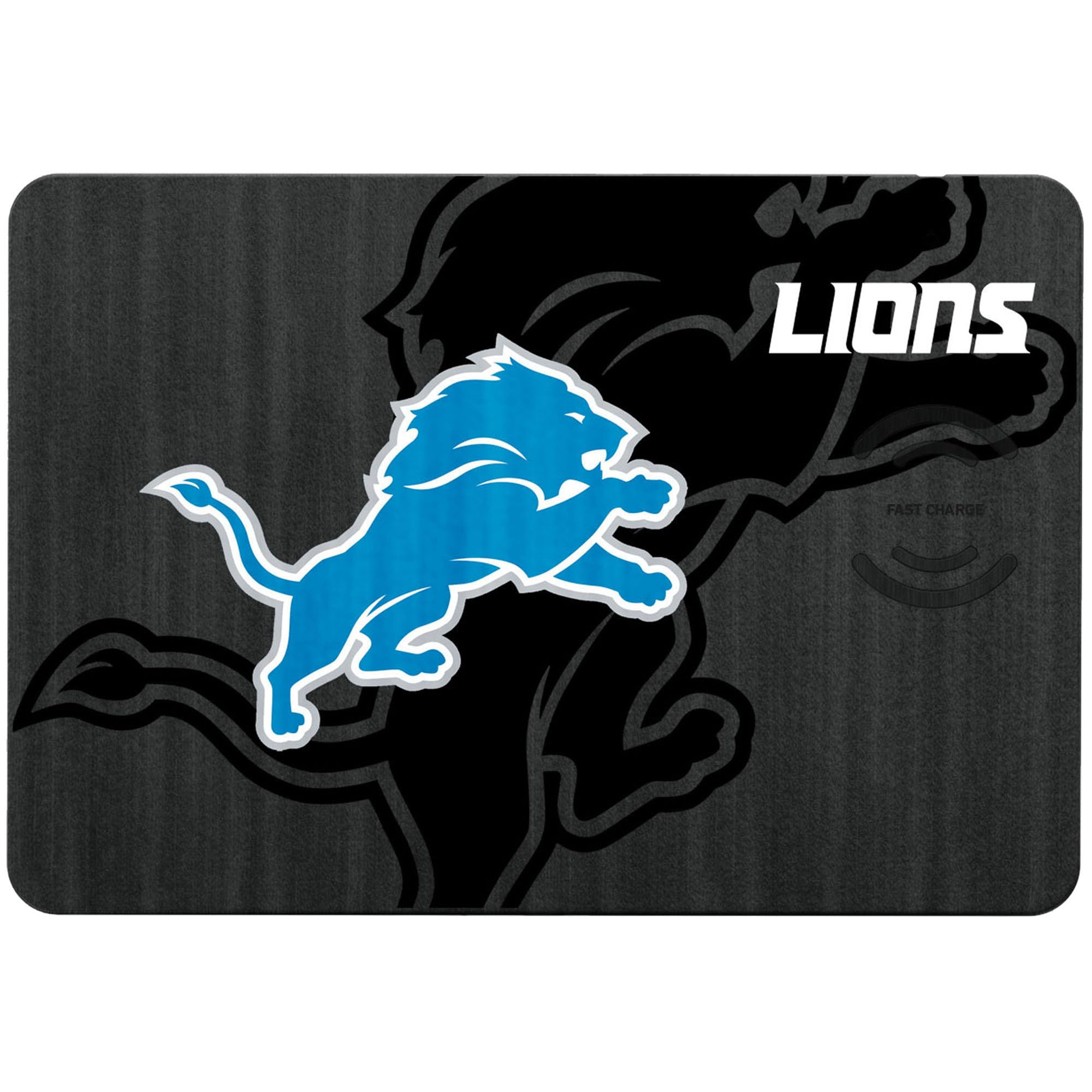Detroit Lions Wireless Charging Pad with Mouse Pad - Fast Qi-Compatible Charger for iPhone, Samsung, AirPods - Perfect for Office, Gaming & Home Desk Setup