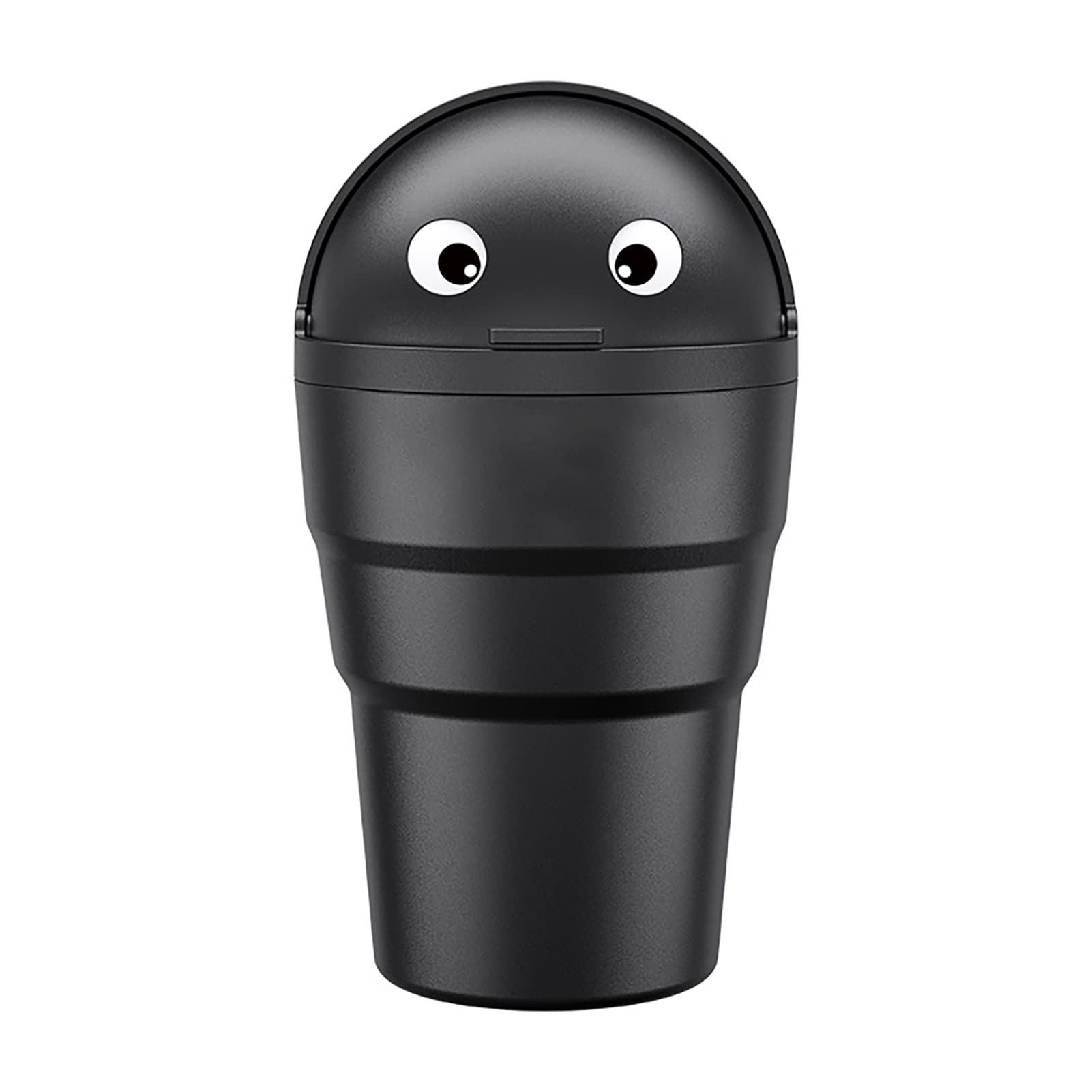 Leakproof Car Trash Can with Swing Lid - Mini Automotive Garbage Bin for Vehicles, Home & Office - Portable Desktop Waste Basket for Kitchen, Vanity, Bedroom & Bathroom (Black) | Perfect for Road Trips, Daily Commute & Home Organization