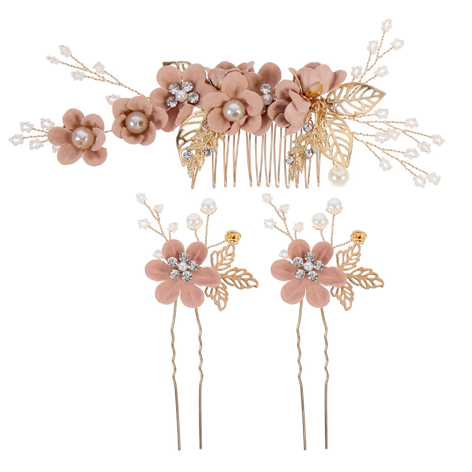 Elegant Rhinestone Wedding Hair Clips - 3Pcs Bridal Hair Pins for Women, Girls' Special Occasions