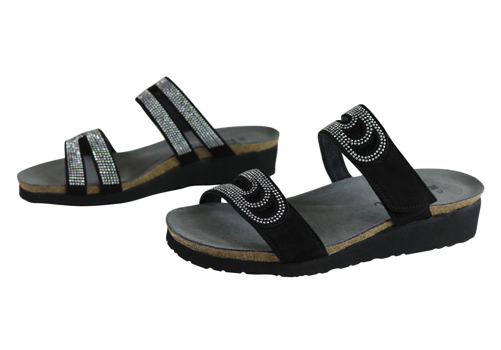 Naot Ainsley Women's Leather Comfortable Cushioned Sandals Slides - Perfect for Summer Walking, Beach Vacation & Casual Outfits