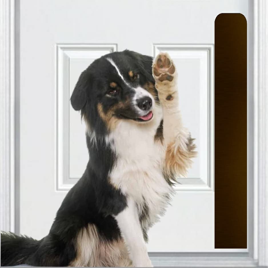 Dog Scratch Door Protection Plate - Anodized Aluminum with 3M Adhesive - Oil Rubbed Bronze Finish - 6x30 Inch Full Length - Durable Door Guard for Pets - Perfect for Home Entryway & Interior Door Protection