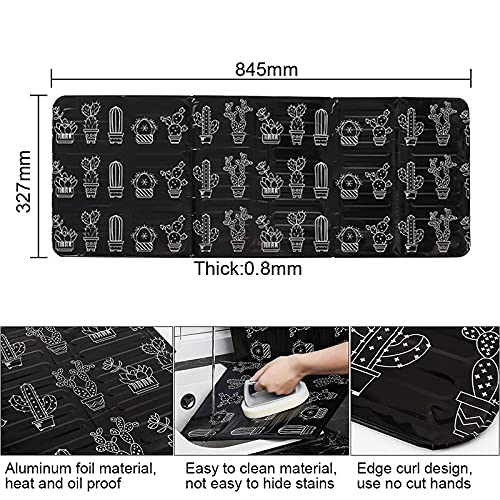 1PC Oil Splatter Screen - Aluminum Foil Splash Guard for Gas Stove - Kitchen Cooking Tools - Perfect for Frying, Sautéing and Preventing Grease Spills in Home Kitchens