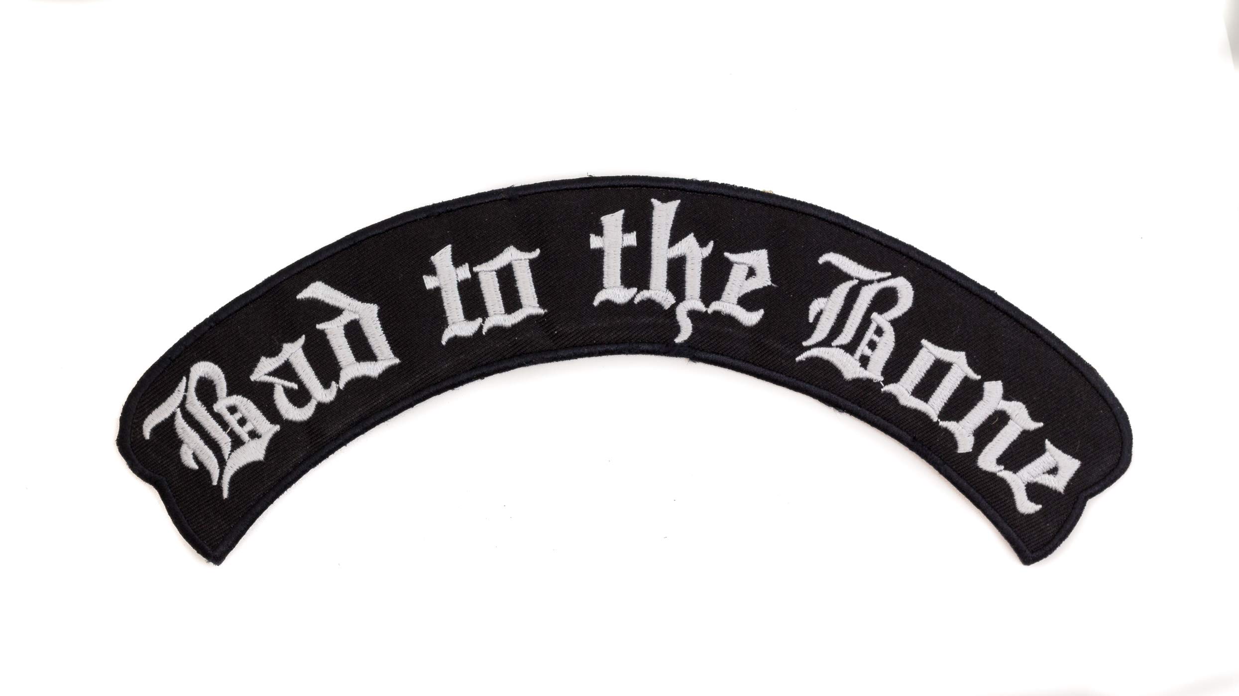 Bad to The Bone Rocker Iron-on Patches for Biker Vest & Jacket - Motorcycle Club, Denim Jacket & Leather Vest Customization