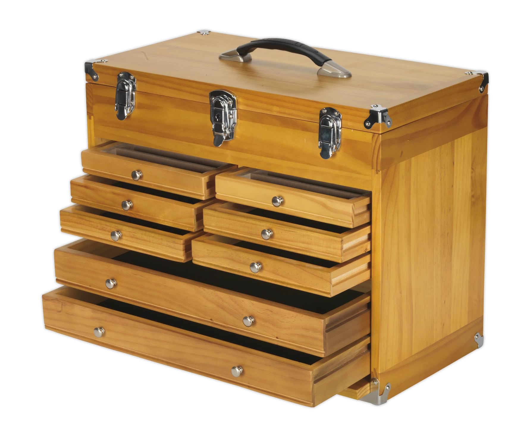Sealey AP1608W 8-Drawer Machinist Toolbox - Heavy Duty Steel Tool Chest for Mechanics & DIY - Perfect for Garage, Workshop & Auto Repair