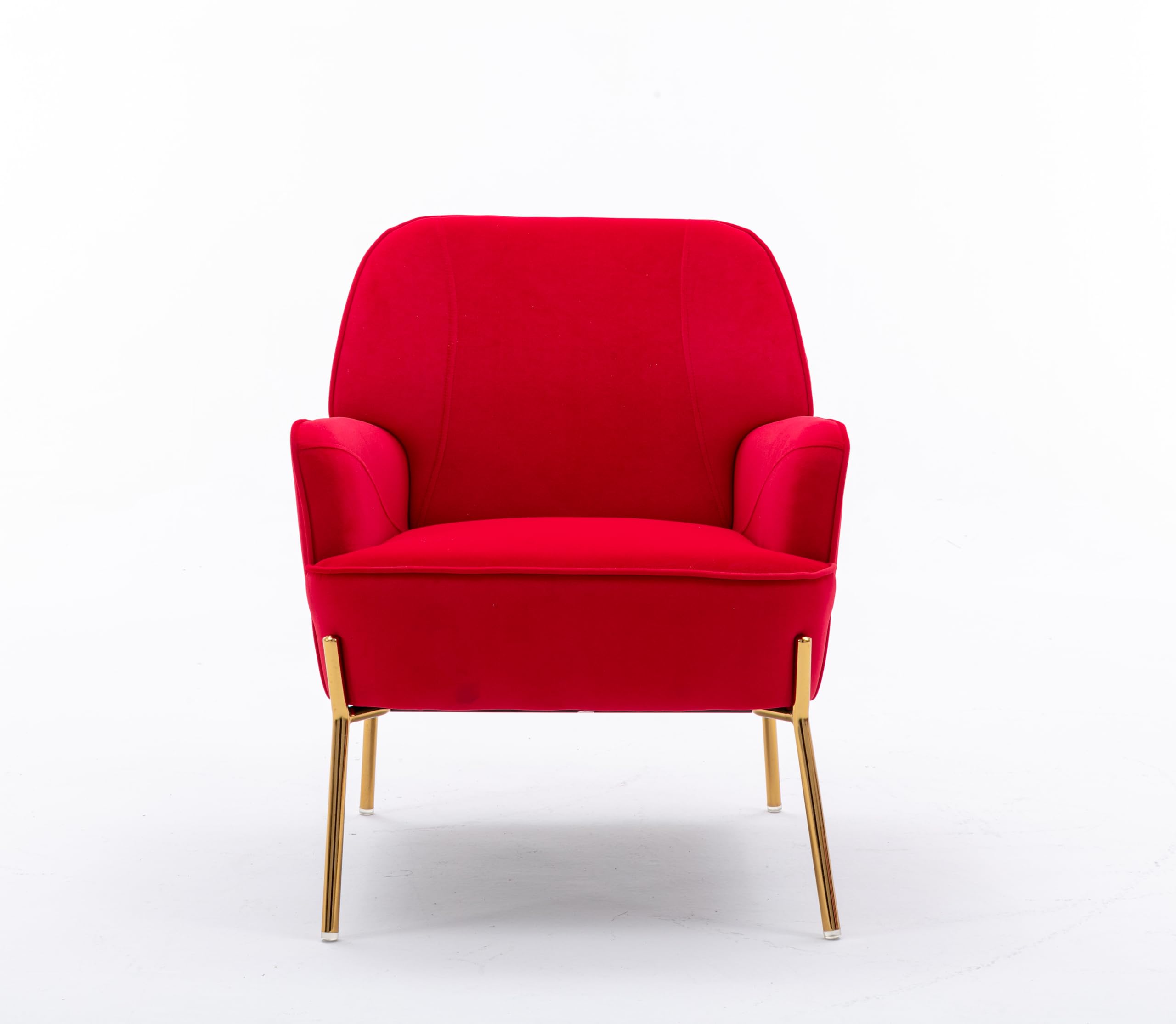 Modern Velvet Home Office Chair - Adjustable Height Task Chair for Desk, Makeup Vanity, Living Room & Bedroom - Ergonomic Comfort for Work & Relaxation (Red)