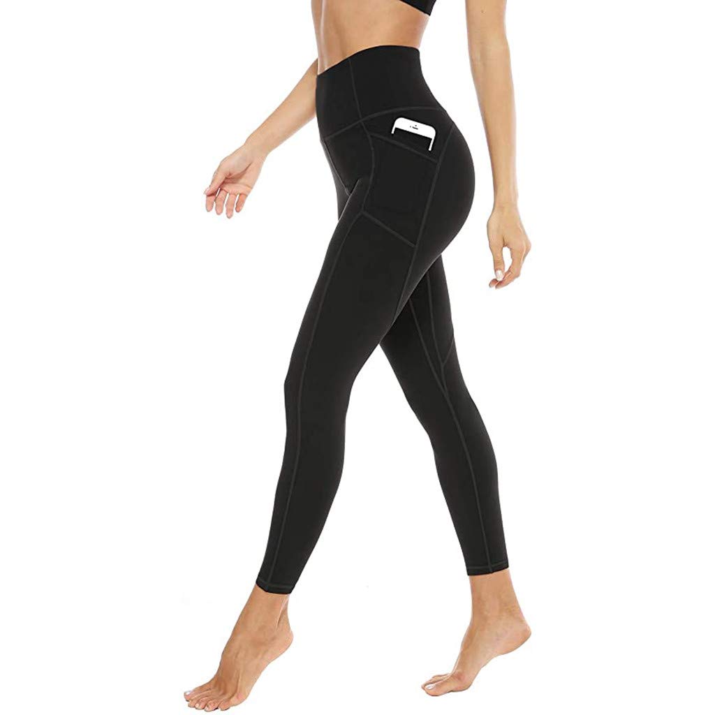Kanzd Women's High-Waisted Yoga Pants with Pockets - Stretchy, Quick-Dry Workout Leggings for Yoga, Gym & Running | Perfect for Fitness, Lounge & Travel