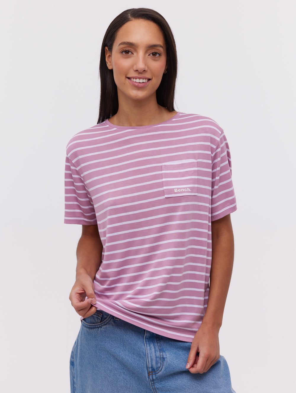 Nouria Striped Pocket T-Shirt for Men - Comfortable Casual Tee with Chest Pocket - Perfect for Everyday Wear, Outings, and Layering
