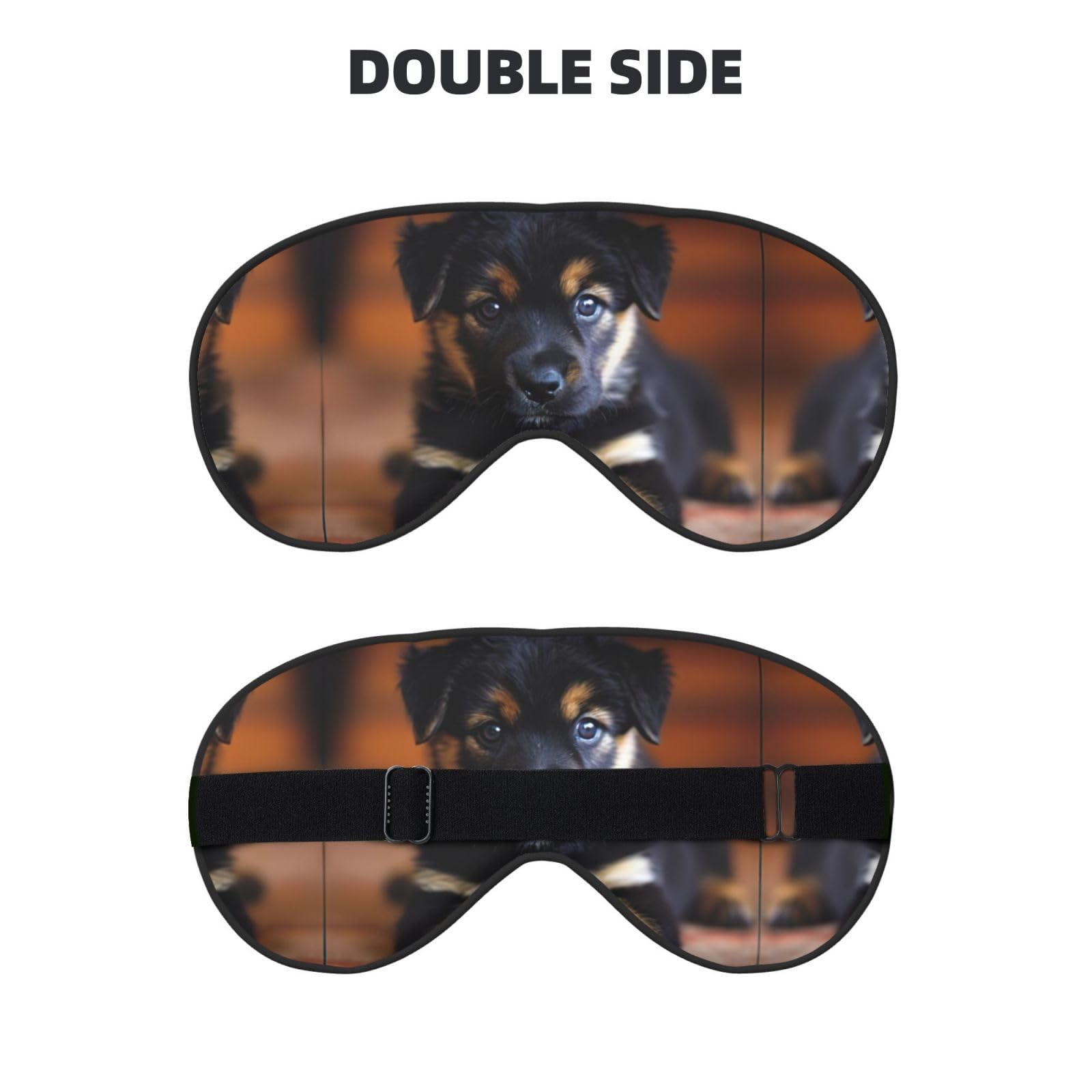 Double-Sided Puppy Print Sleep Mask for Dogs - Soft & Light Blocking Eye Cover to Improve Sleep Quality | Perfect for Travel, Naps & Nighttime Use