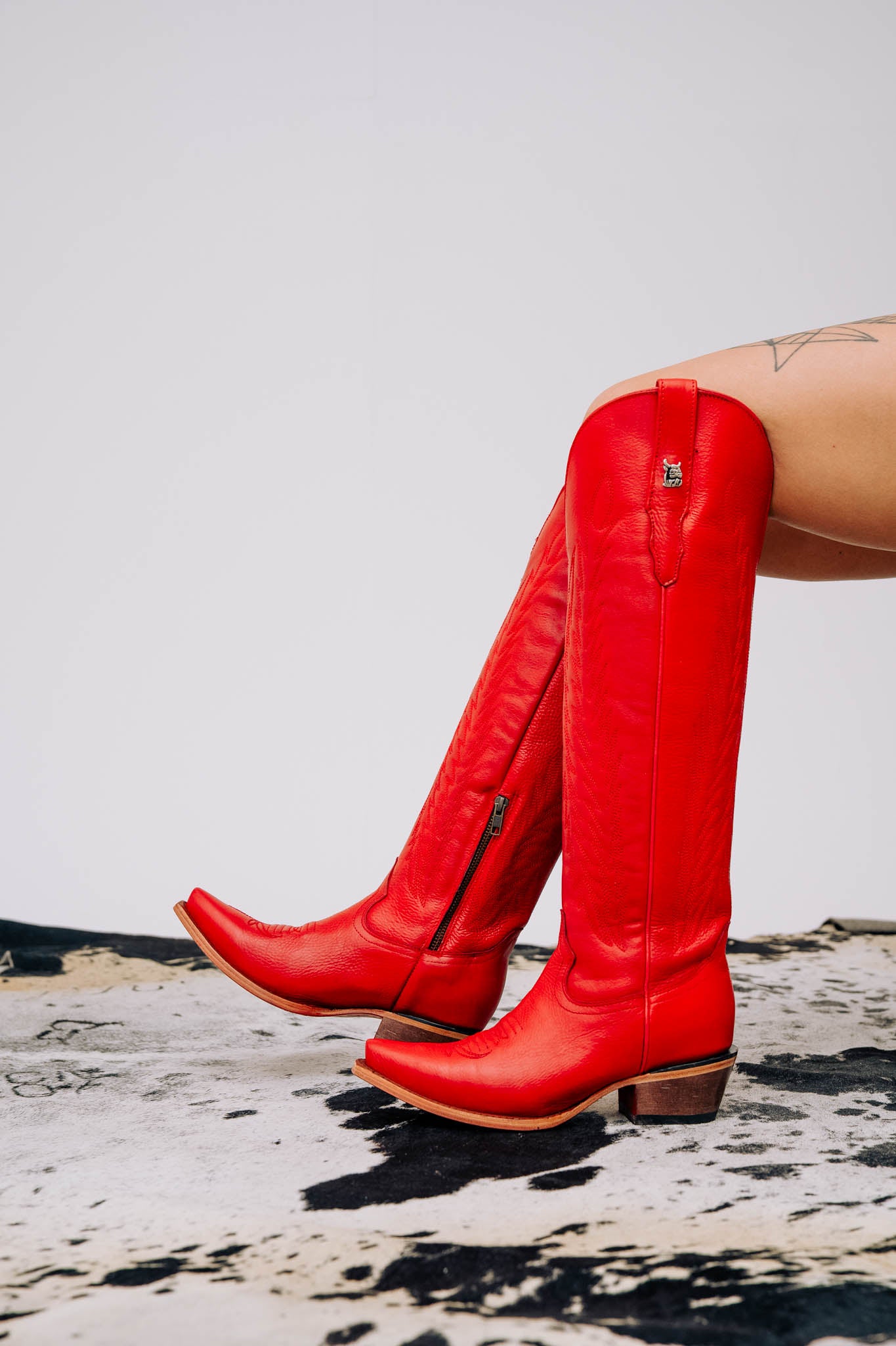 Valentina Women's Tall Red Bottom Snip Toe Cowgirl Boots - Western Fashion for Country Dancing & Rodeo Events