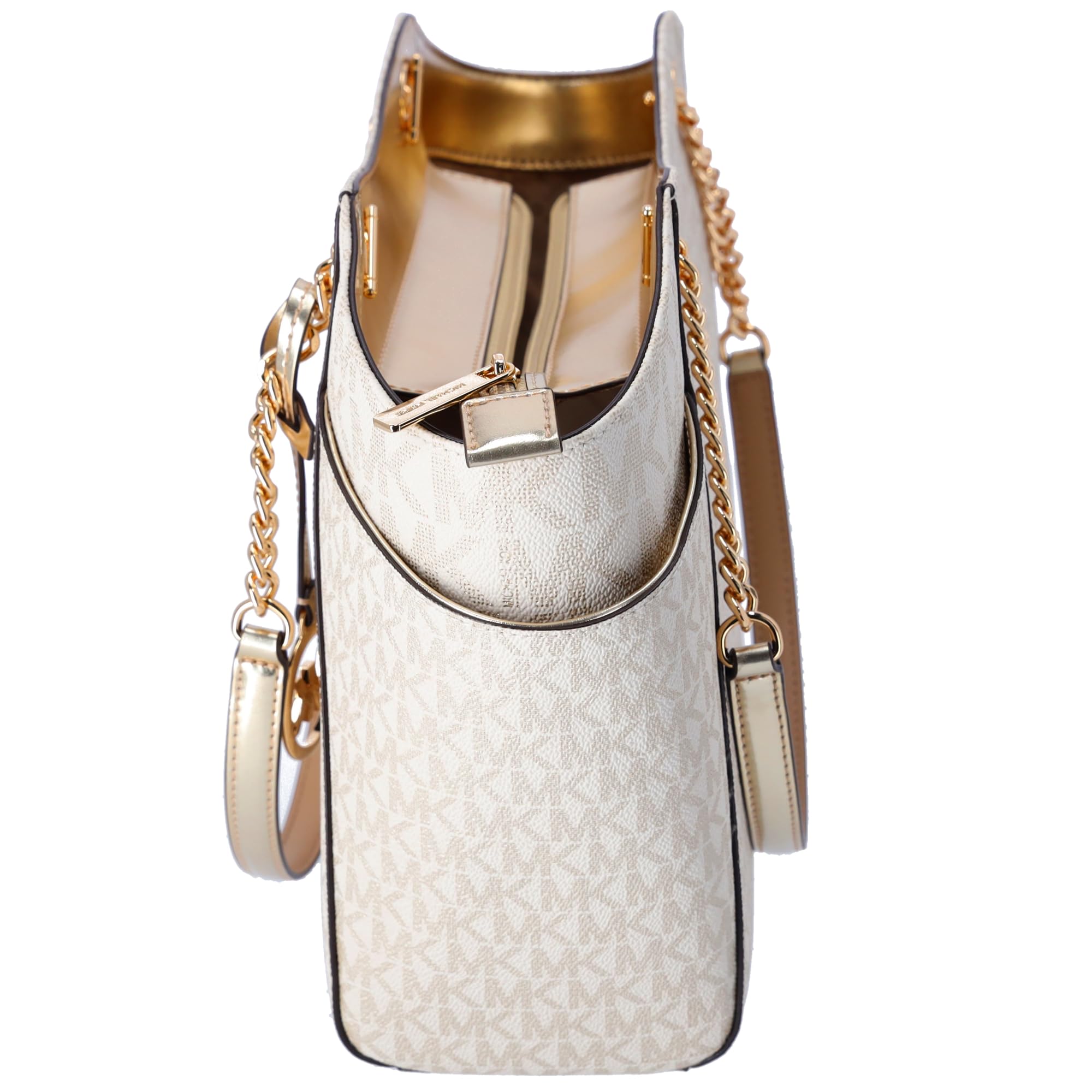 Michael Kors Jet Set Large Signature Logo Shoulder Bag for Women - Genuine Leather Crossbody Purse with Adjustable Strap, Perfect for Work, Travel & Everyday Use