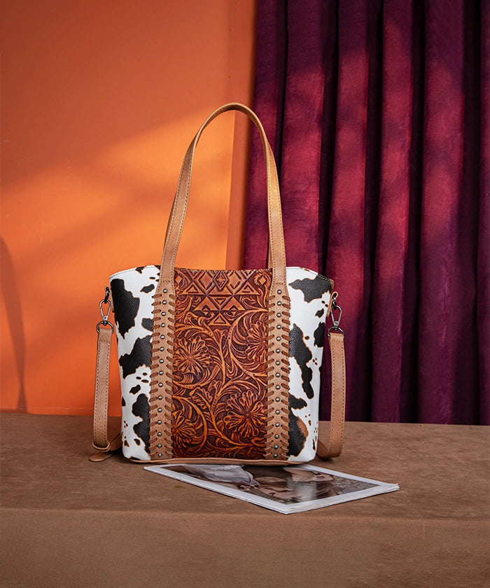Montana West Floral Tooled Concealed Carry Shoulder Bag for Women - Fashionable & Functional Concealed Carry Purse for Everyday Use, Travel & Outdoor Activities