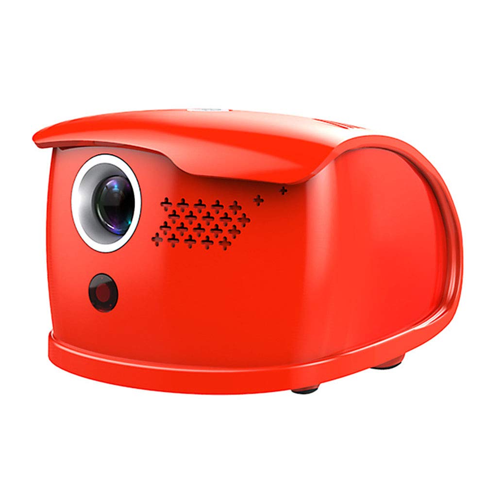 Mini Portable Projector - Smart Wireless Bluetooth & WiFi HD Home Theater LED Video Projector | HDMI/VGA/USB/AV Compatible | Works with TV Stick, PS4 & More (Red) | Perfect for Movie Nights, Gaming & Outdoor Entertainment