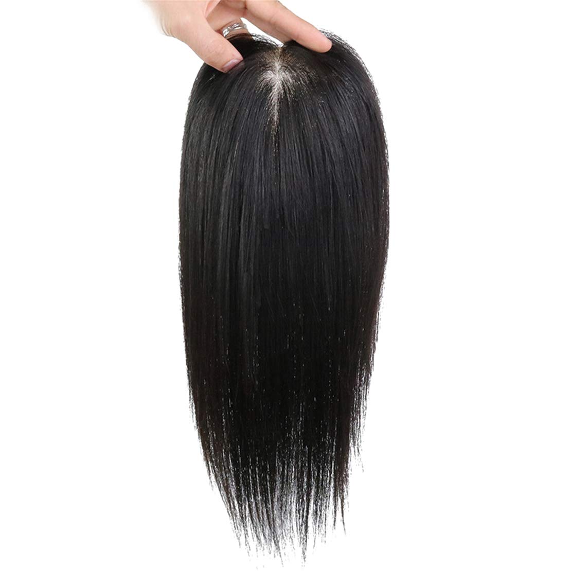 Clip-in Topper Hair Extensions 3x4 Inches Silk Cap Crown Topper for Women - 14