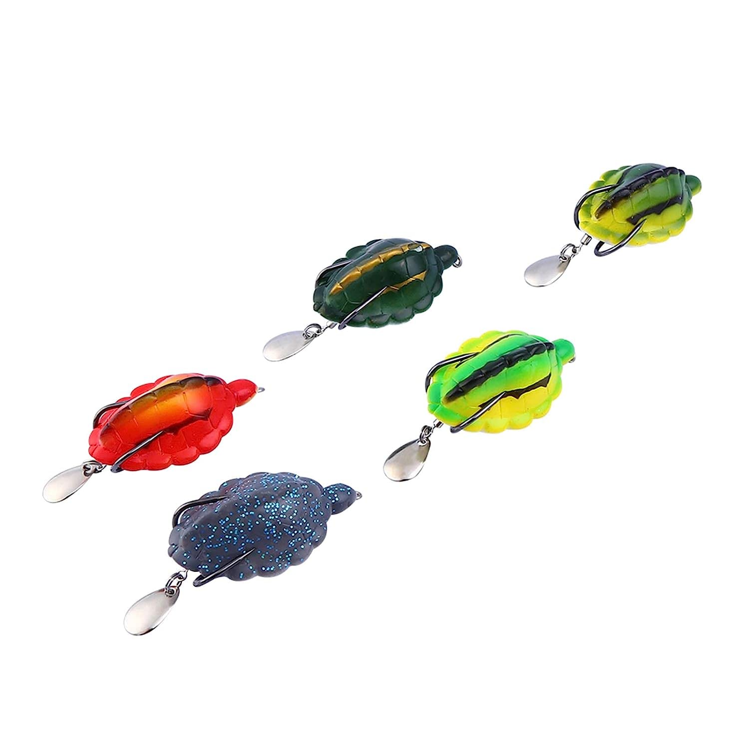 Ubersweet® 5-Piece Realistic Fishing Lures Set - Freshwater & Saltwater Fishing Baits Tackle Accessories - Perfect for Bass, Trout, and Saltwater Game Fish