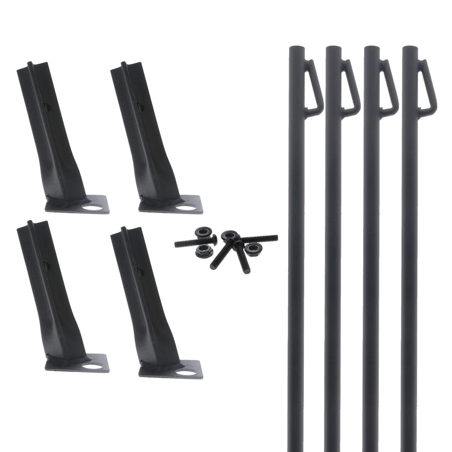 Durable Boss Buck Leg Stake Kit for Game Feeder - 4 Adjustable Feet Adapters Included | Fits Round & Square Legged Feeders | Perfect for Hunting & Wildlife Feeding Stations