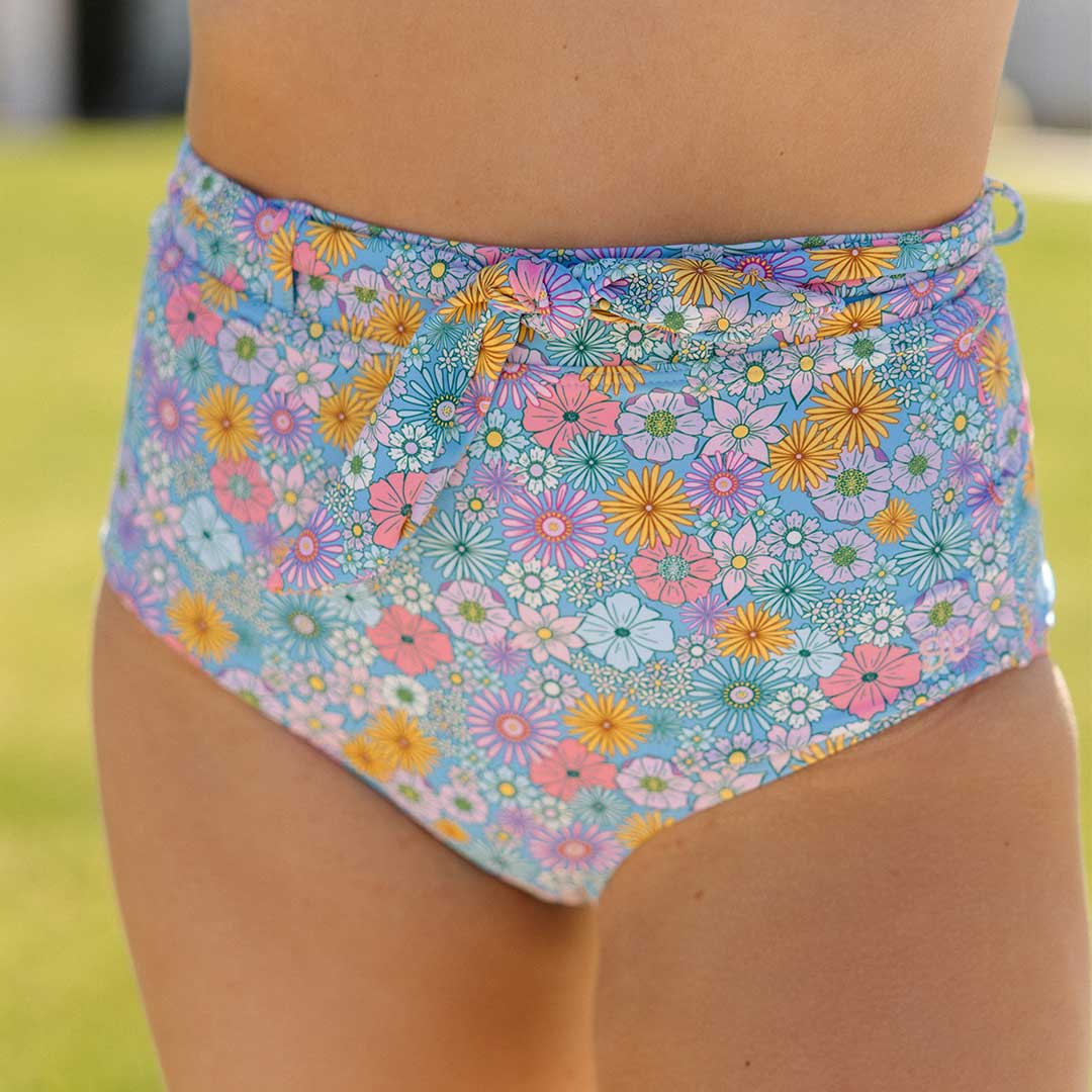 Darling Blue Belted Bottoms for Women - Stylish High Waist Pants with Adjustable Belt - Perfect for Casual Wear, Office & Date Night