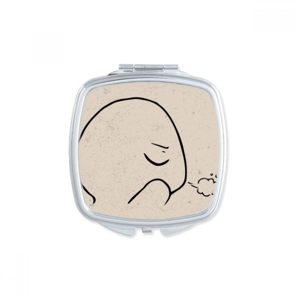 Portable Double-Sided Compact Makeup Mirror - Black Square Design for Travel & Touch-Up | Perfect for Home, Office, Purse & On-the-Go Makeup Application